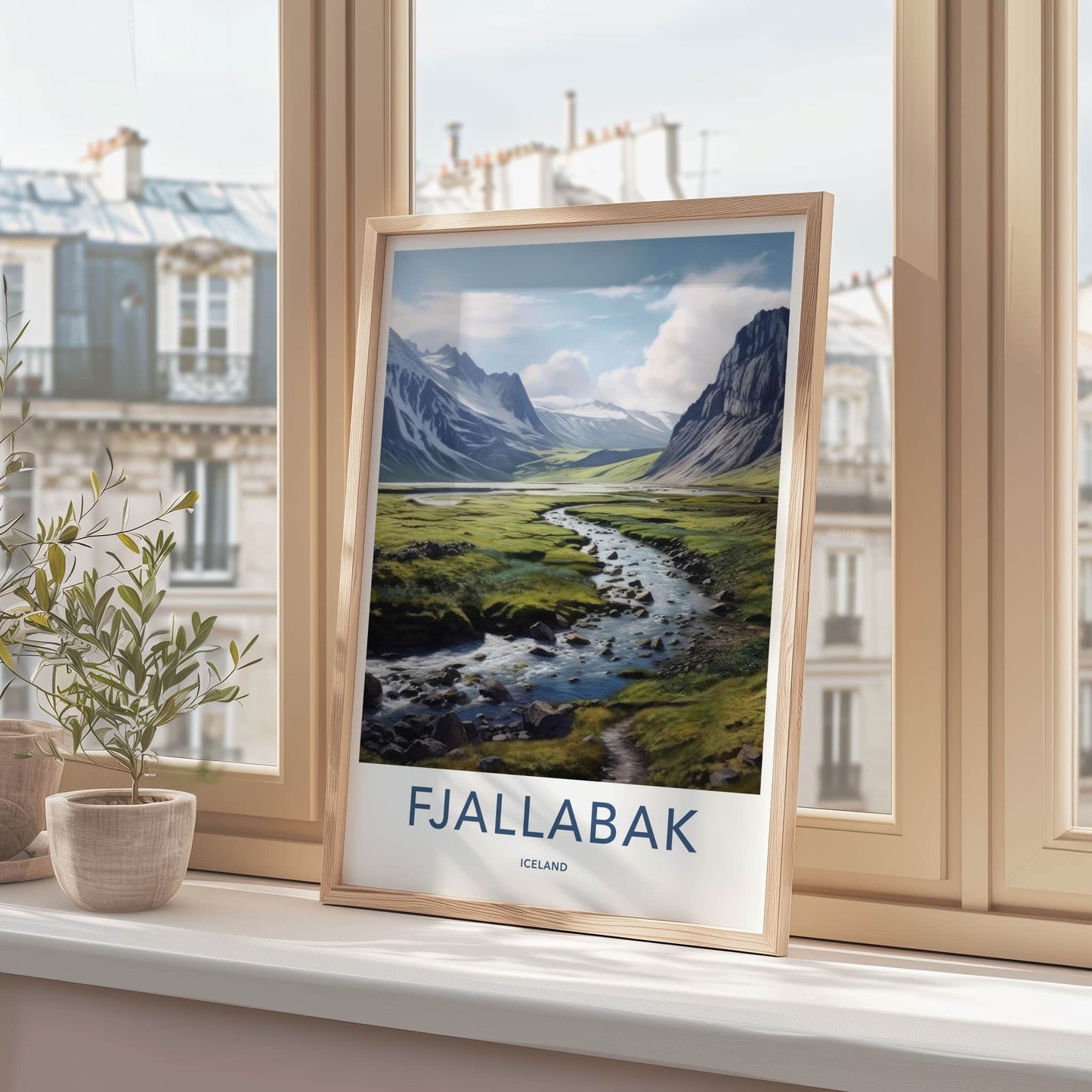 Fjallabak Poster - Iceland Travel Art - Winding River Rocks Wall Decor