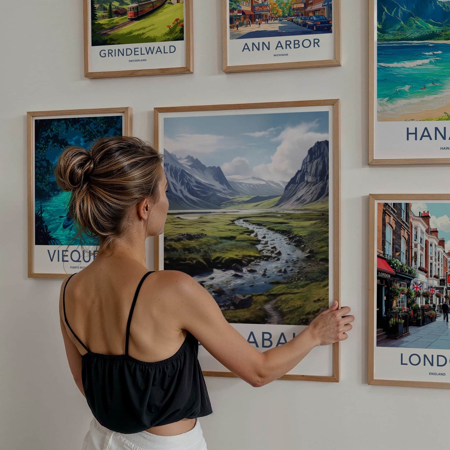 Fjallabak Poster - Iceland Travel Art - Winding River Rocks Wall Decor