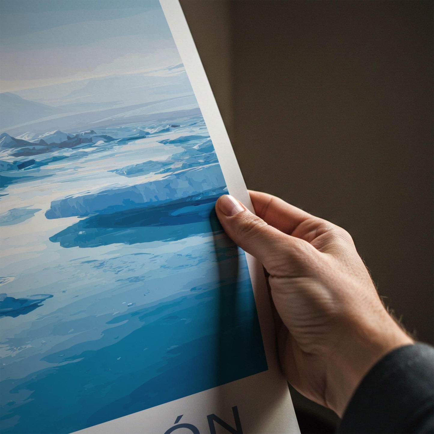 Fjallsarlon Poster - Iceland Travel Art - Floating icebergs vast Home Decor