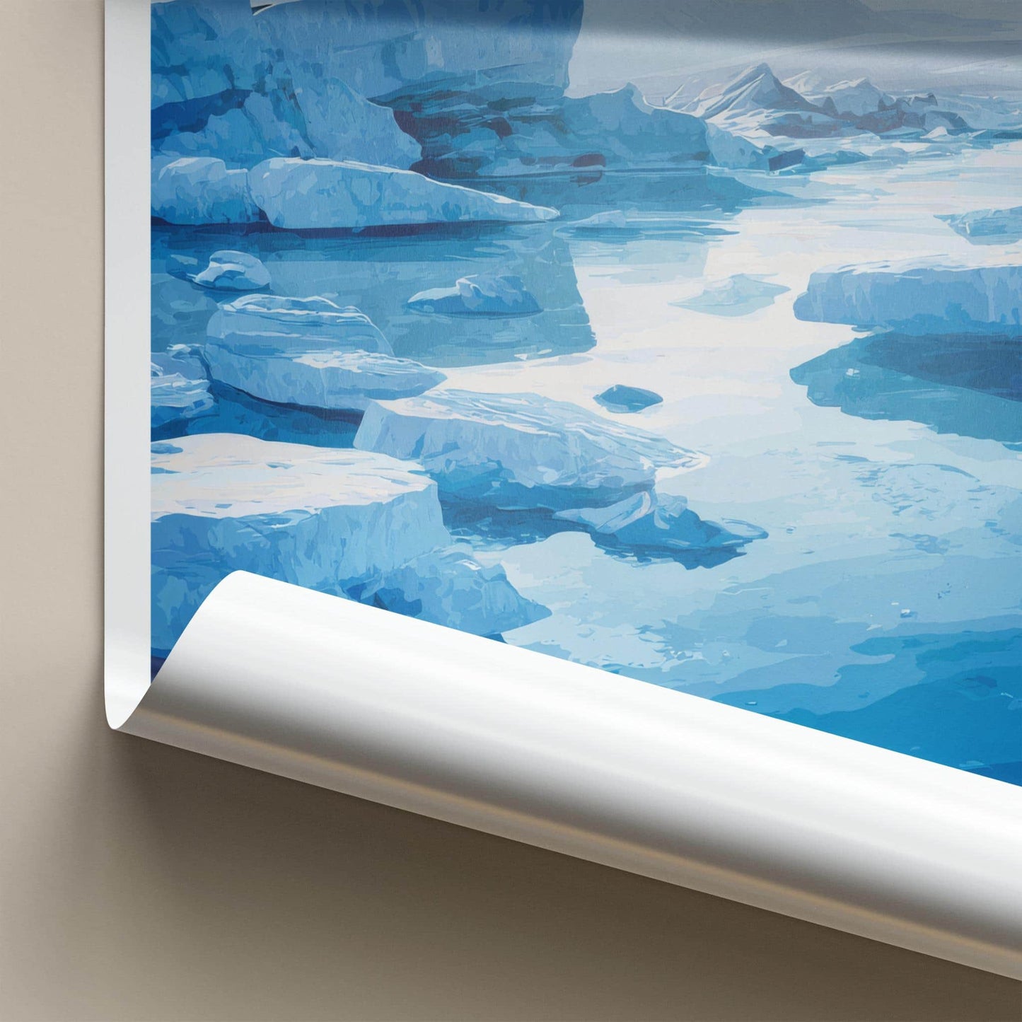 Fjallsarlon Poster - Iceland Travel Art - Floating icebergs vast Home Decor