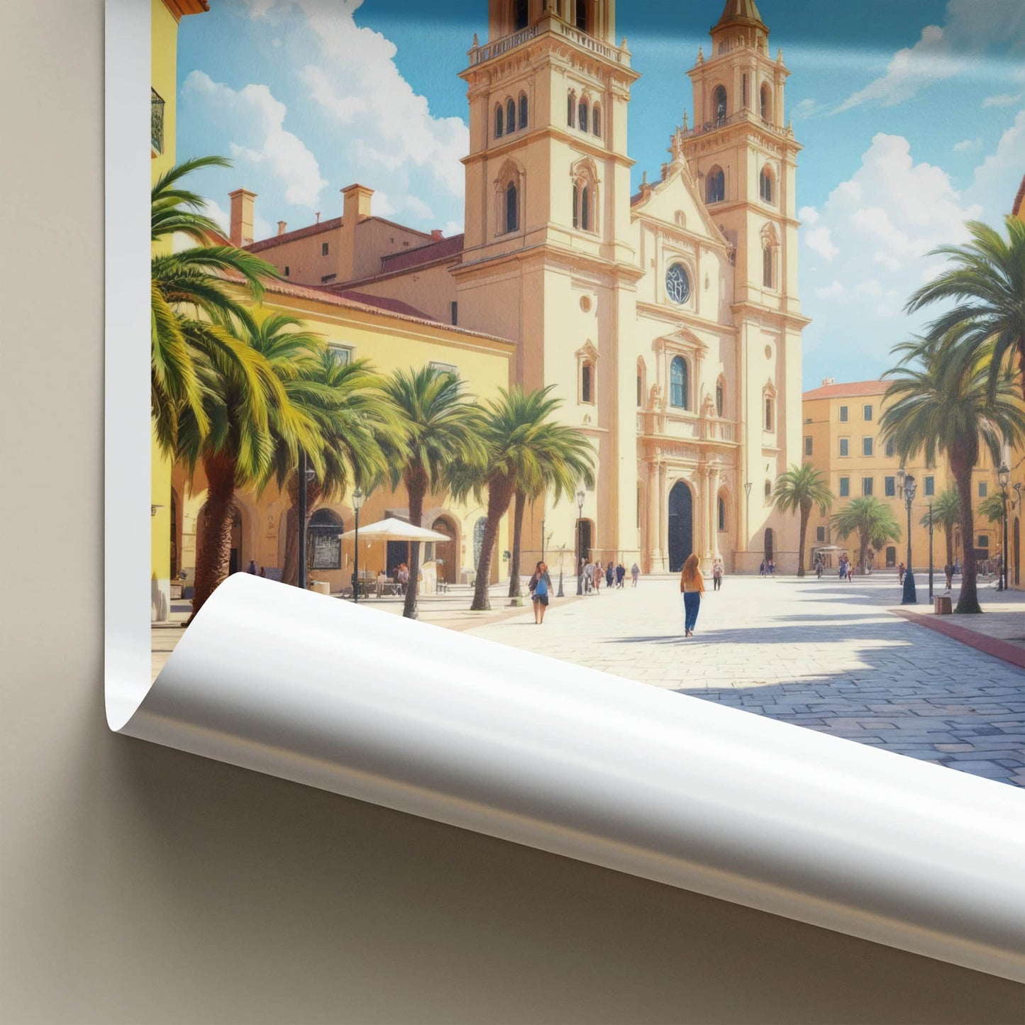 Floriana Poster - Malta Framed Print - Twin Tower Church Gallery Art