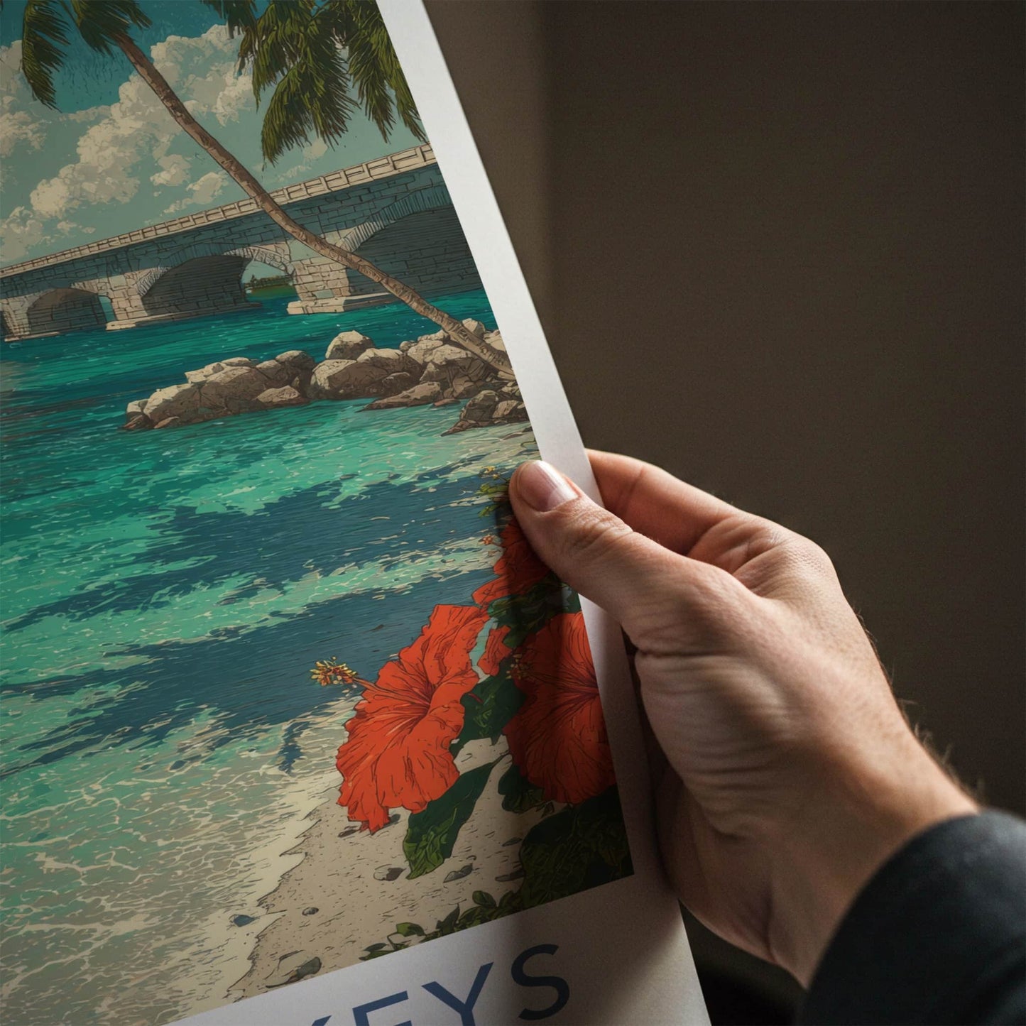 Florida Keys Poster - Florida Travel Art - Overseas Highway Gallery Art