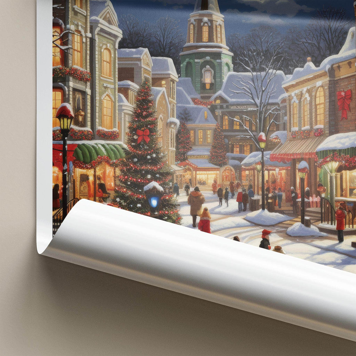 Frankenmuth Wall Art - Winter Village Scene
