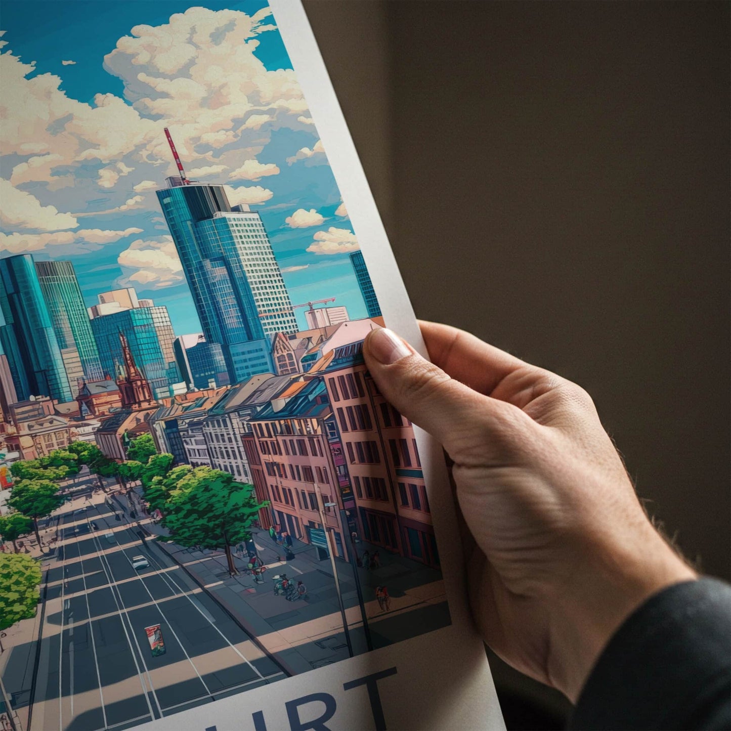 Frankfurt Poster - Germany Travel Art - Modern City Skyline Home Decor