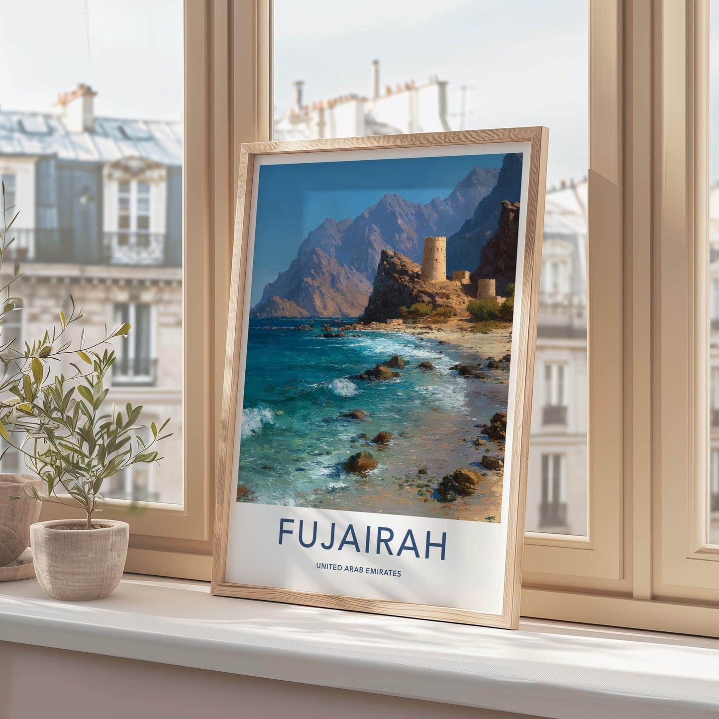 Fujairah Poster - United Arab Emirates Travel Art - Rocky Coast Home Decor