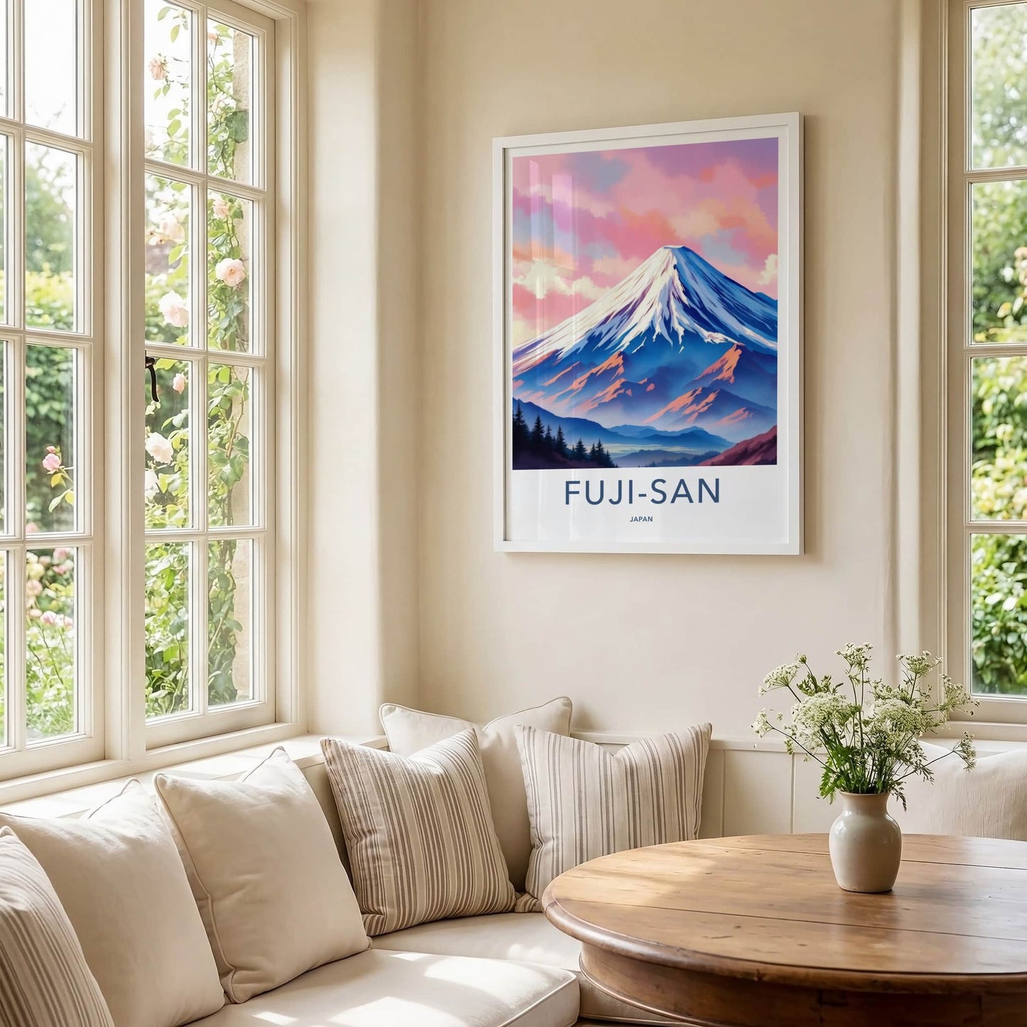 Fuji-san Poster - Japan Travel Art - Majestic Snowy Peaks Home Decor