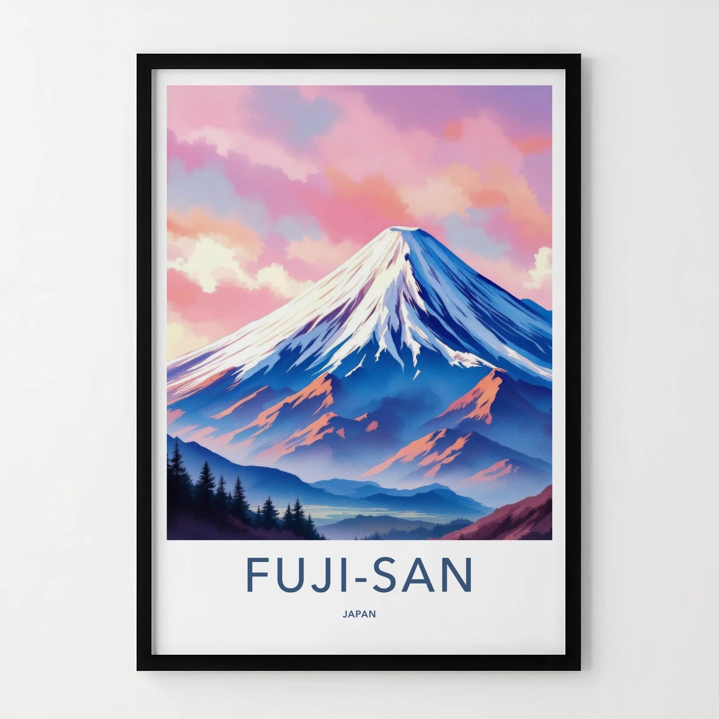 Fuji-san Poster - Japan Travel Art - Majestic Snowy Peaks Home Decor