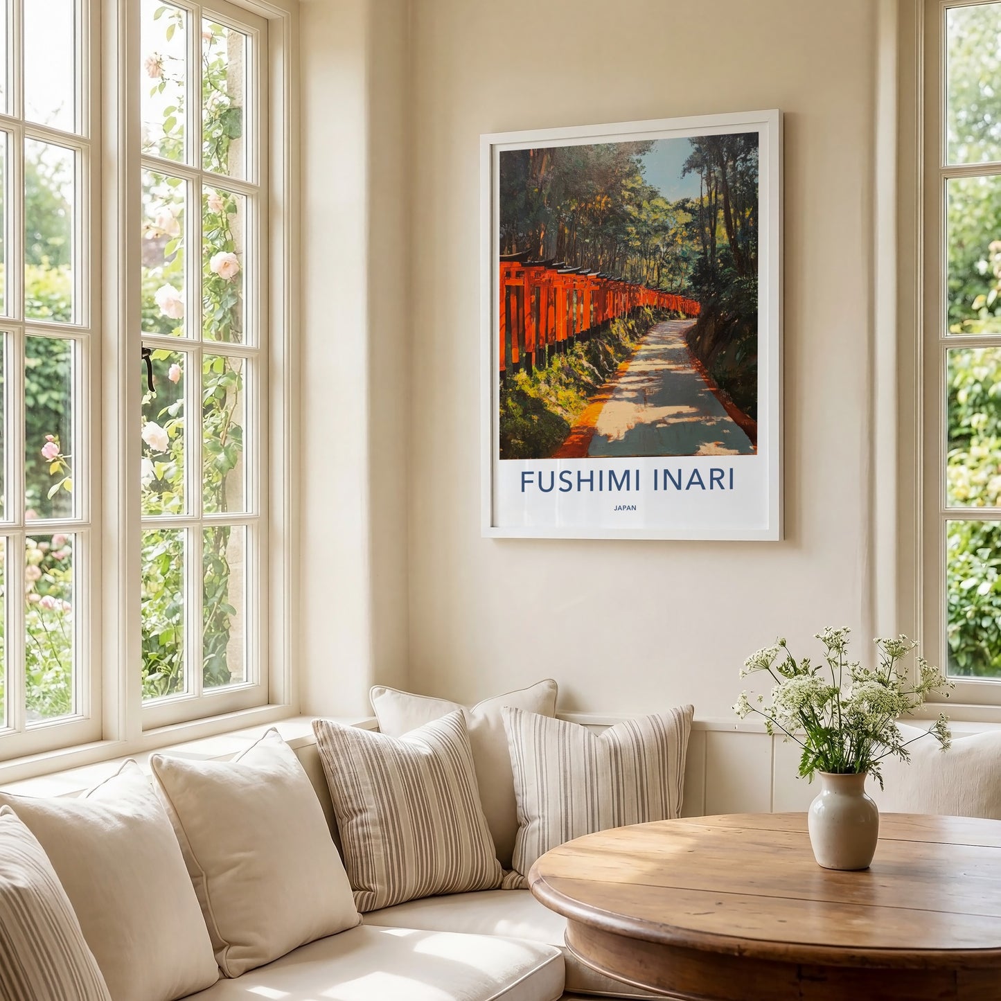 Fushimi Inari Poster - Japan Travel Art - Red Torii Gates Home Decor