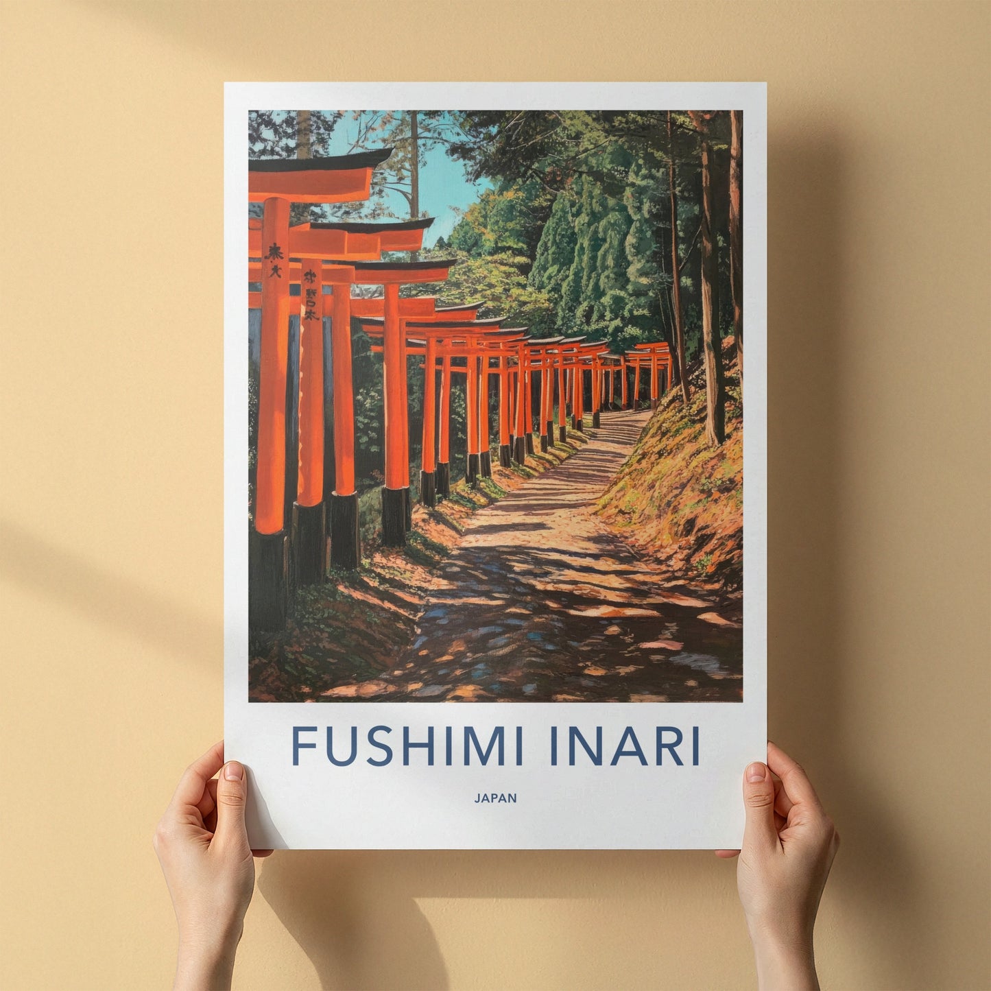 Fushimi Inari Poster - Japan Travel Art - Winding Torii Gates Wall Decor