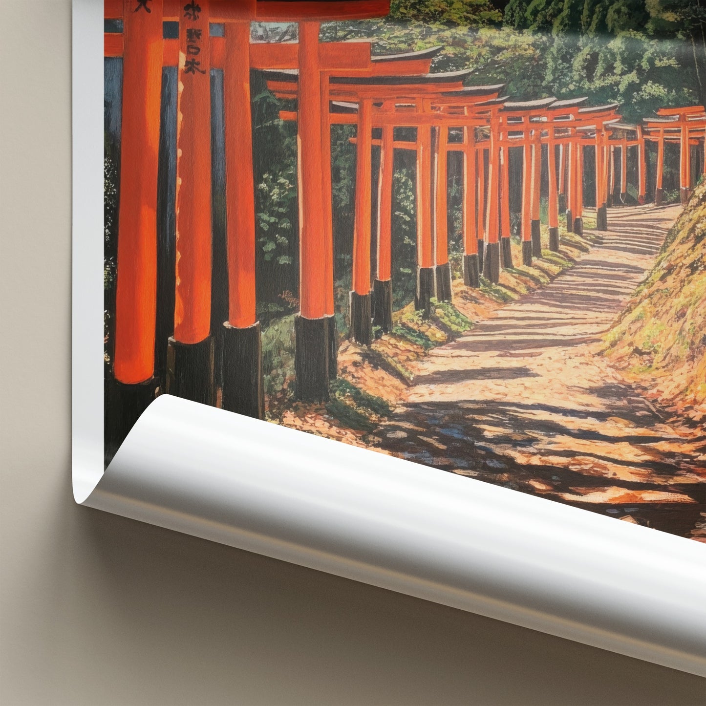Fushimi Inari Poster - Japan Travel Art - Winding Torii Gates Wall Decor