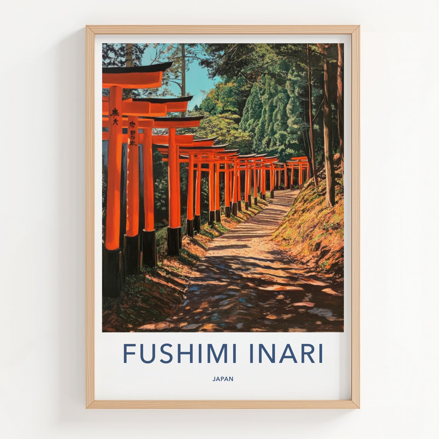 Fushimi Inari Poster - Japan Travel Art - Winding Torii Gates Wall Decor