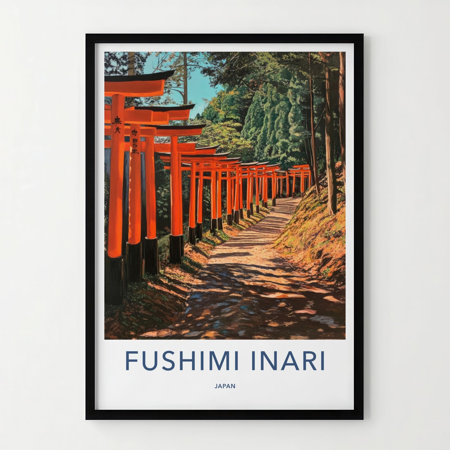 Fushimi Inari Poster - Japan Travel Art - Winding Torii Gates Wall Decor