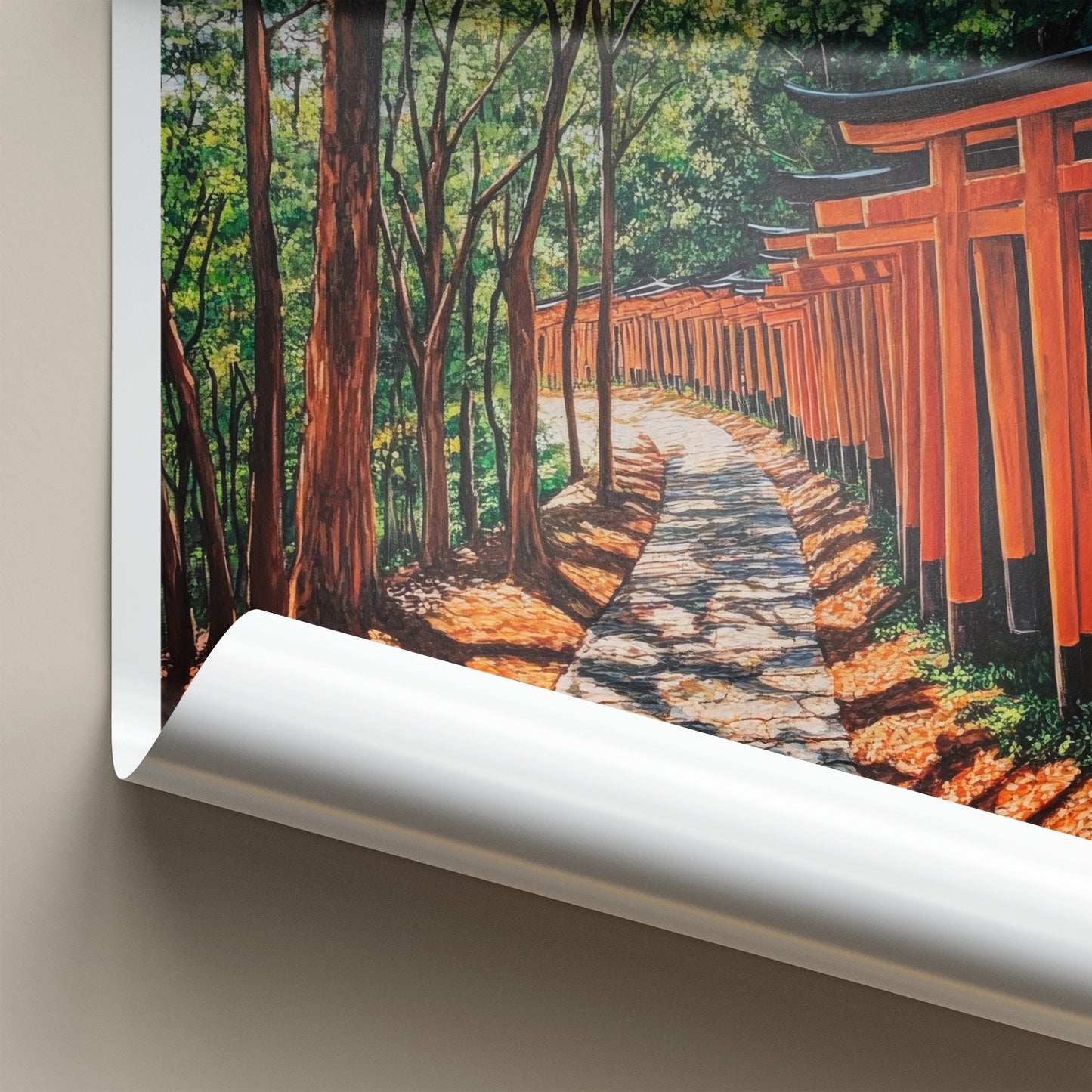 Fushimi Inari Poster - Japan Travel Print - Red Torii Gates Framed Decor