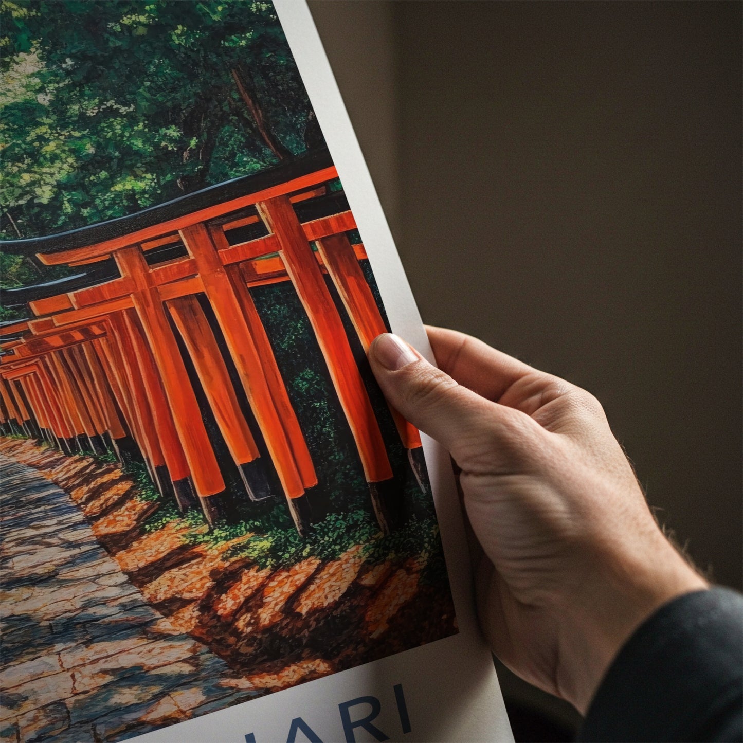 Fushimi Inari Poster - Japan Travel Print - Red Torii Gates Framed Decor
