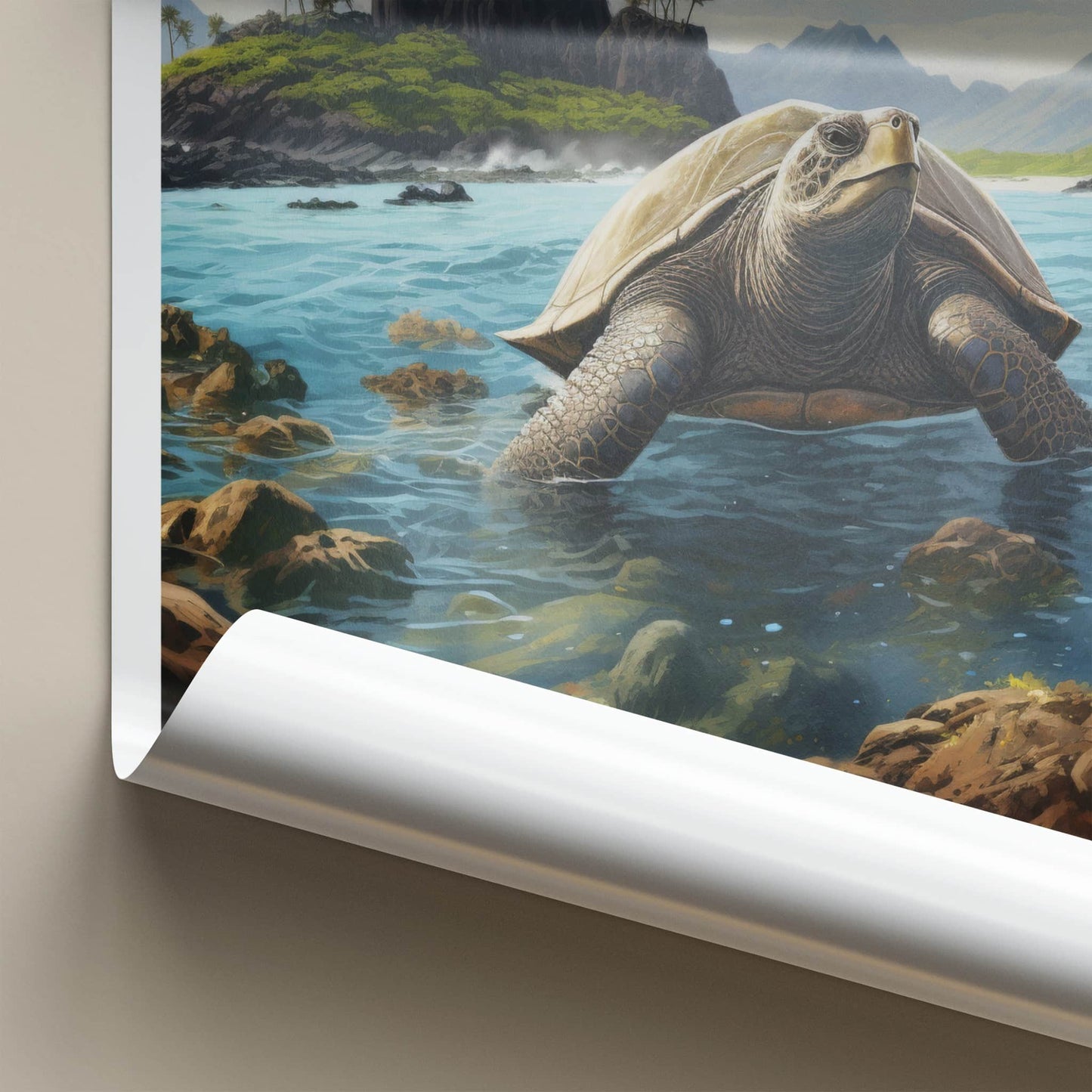 Galapagos Poster - Ecuador Travel Art - Giant Turtle Island Home Decor