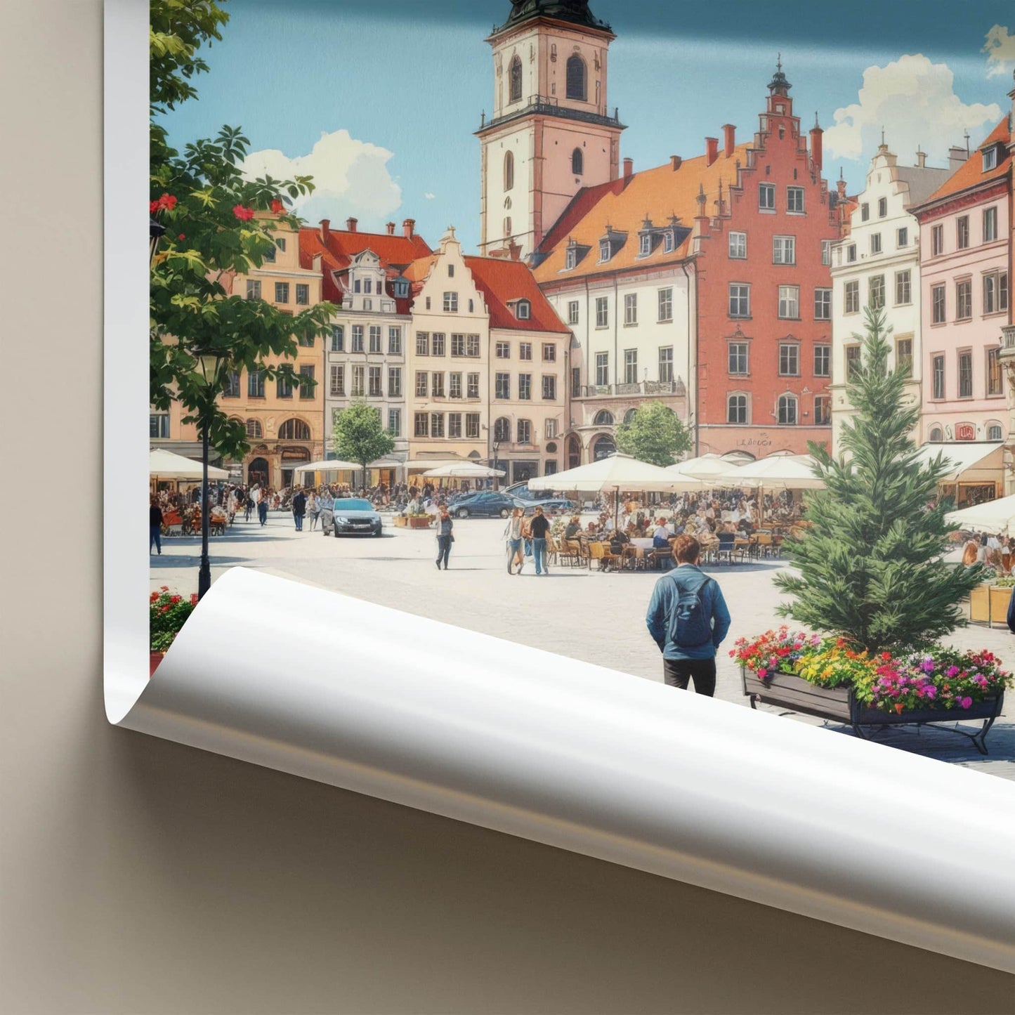 Galicia Poster - Poland Travel Art - Historic Town Square Home Decor