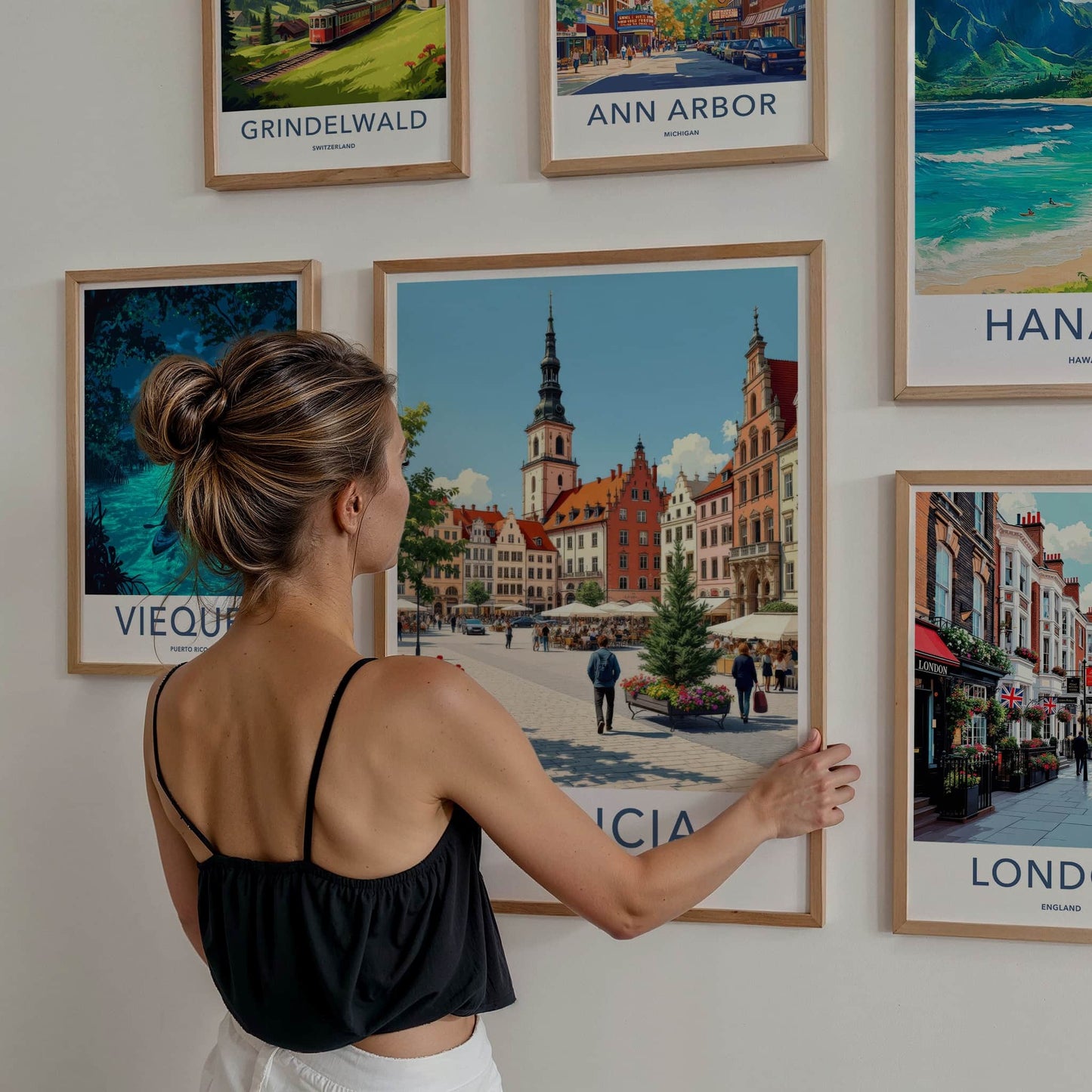 Galicia Poster - Poland Travel Art - Historic Town Square Home Decor