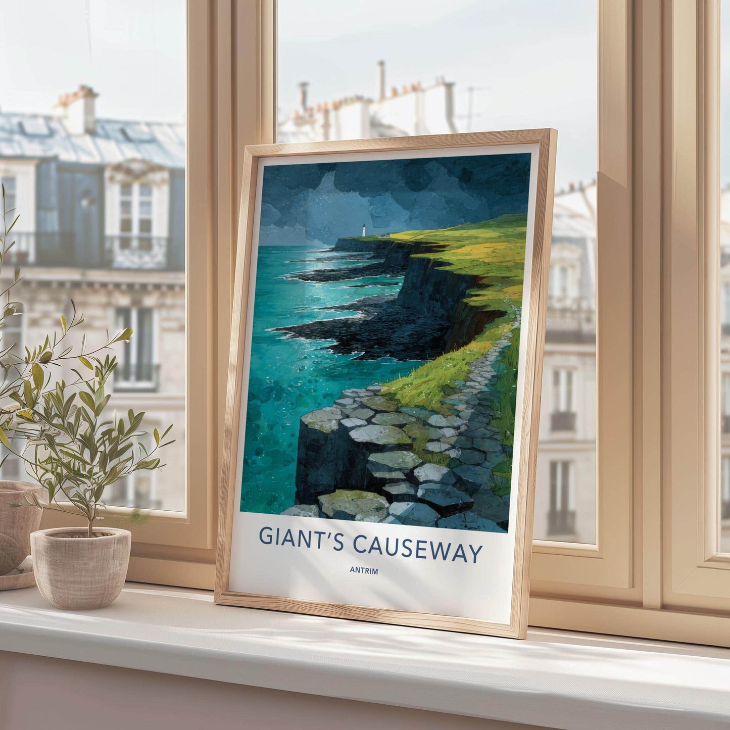 Giant's Causeway Poster - United Kingdom Wall Art - Basalt Column Coast Gift