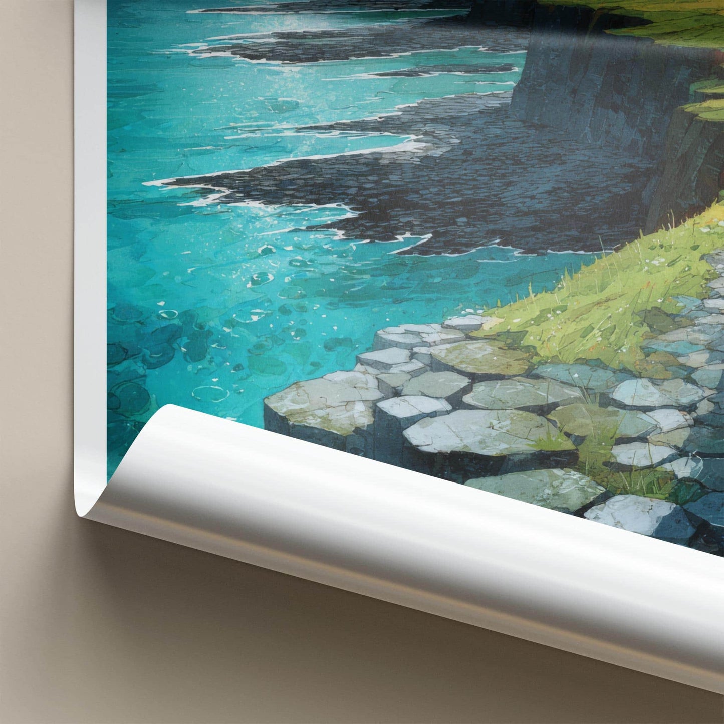 Giant's Causeway Poster - United Kingdom Wall Art - Basalt Column Coast Gift