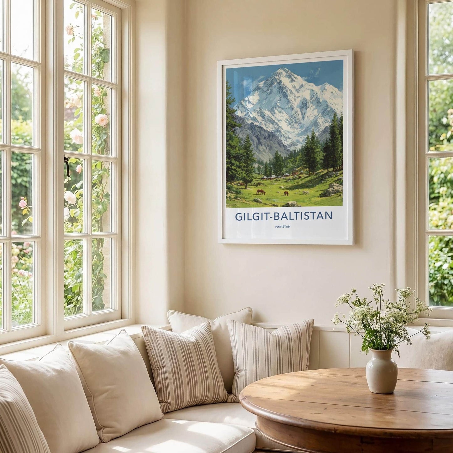 Gilgit-Baltistan Poster - Pakistan Travel Art - Green Valley Village Home Decor