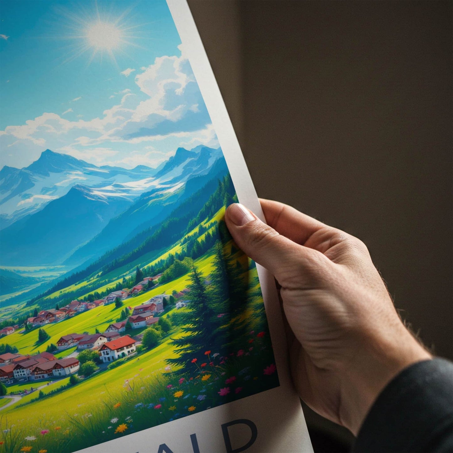 Gimmelwald Poster - Switzerland Travel Art - Scenic Mountain Village Home Decor