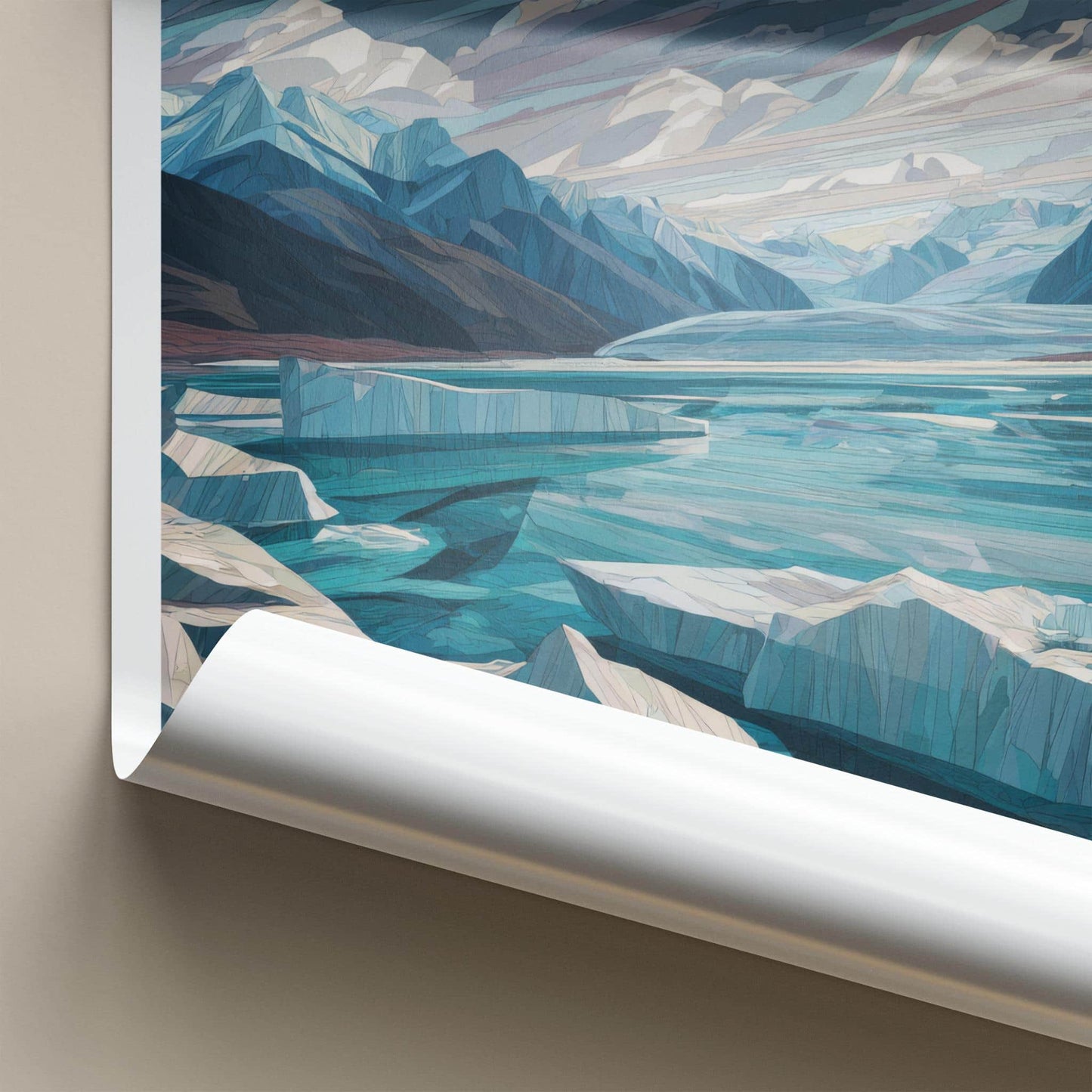 Glaciar Viedma Poster - Argentina Travel Art - Iceberg Lake Mountains Wall Decor
