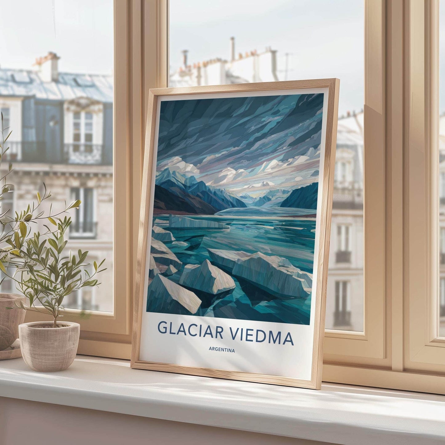Glaciar Viedma Poster - Argentina Travel Art - Iceberg Lake Mountains Wall Decor