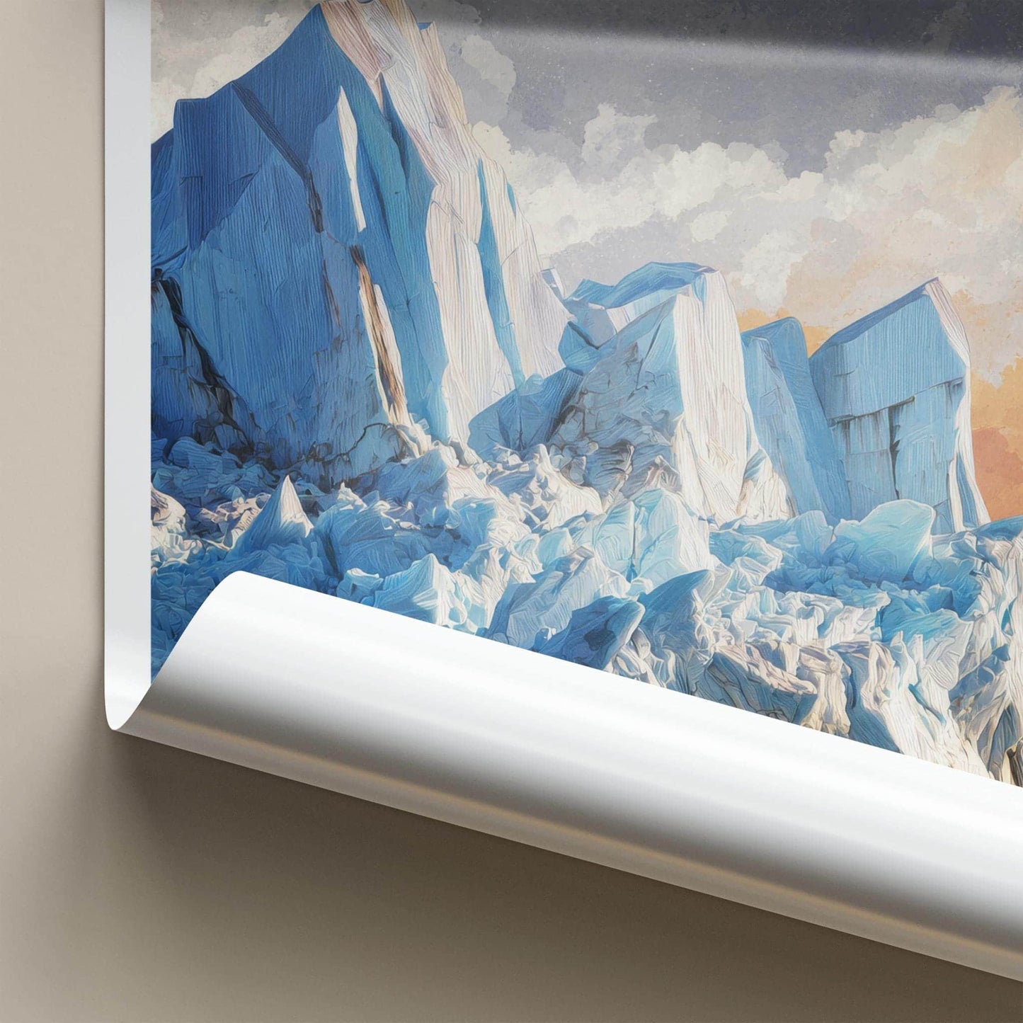Glaciar Viedma Poster - Argentina Travel Art - Massive Icy Glacier Home Decor