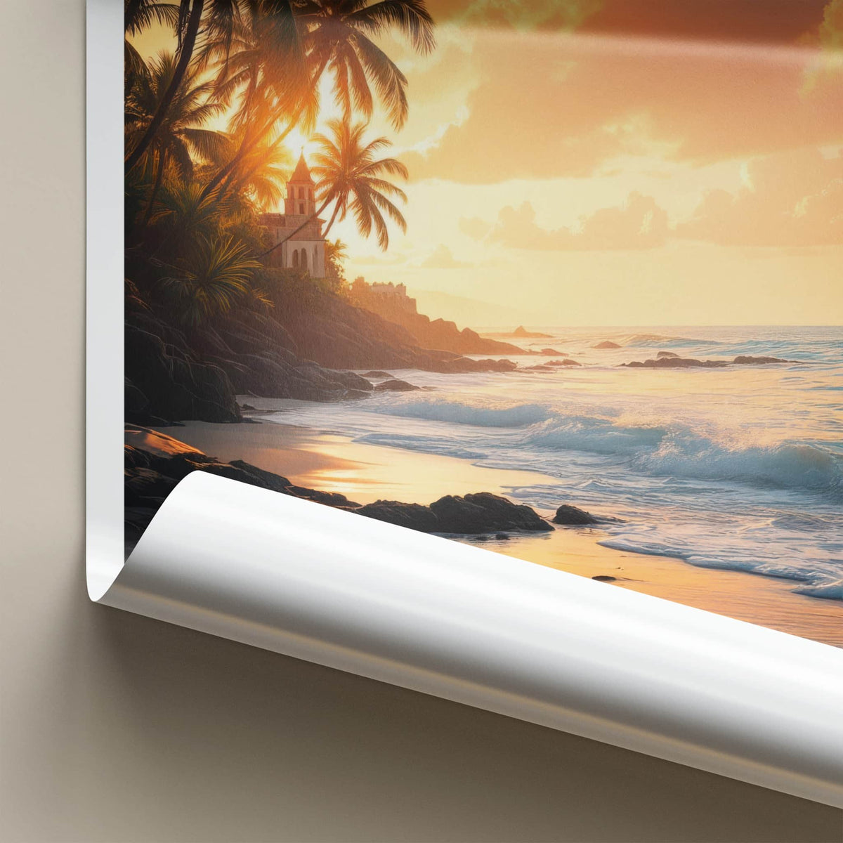 Goa Poster - India Framed Print - Goa Beach Sunset Lounge Decor