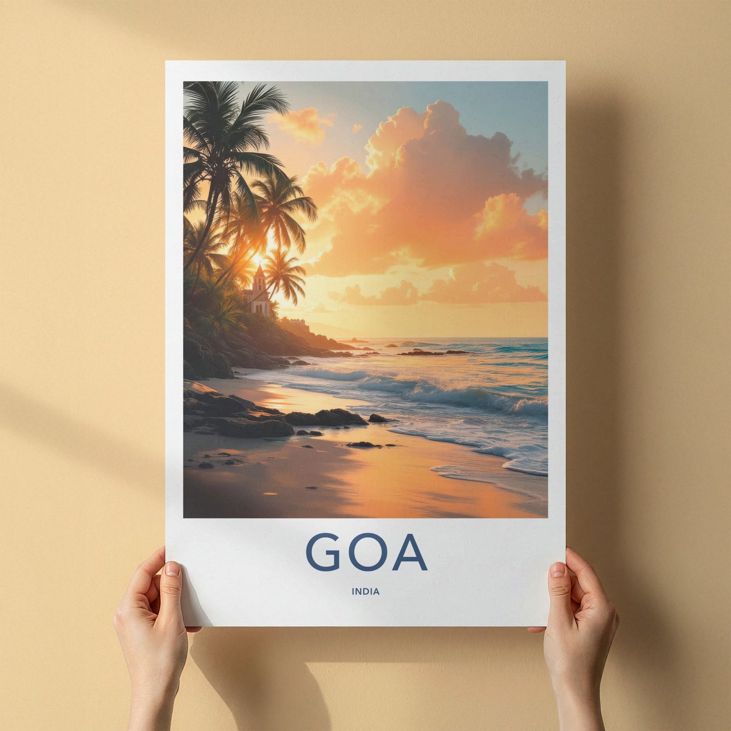 Goa Poster - India Framed Print - Goa Beach Sunset Lounge Decor