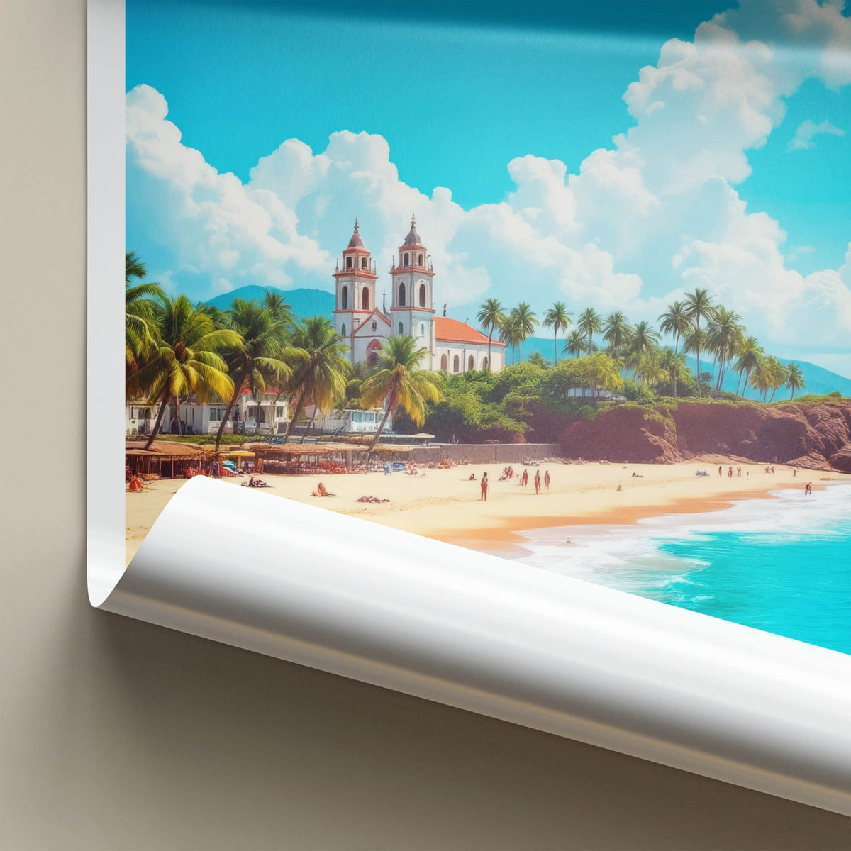 Goa Poster - India Framed Print - Goa Coastal Church Framed Decor
