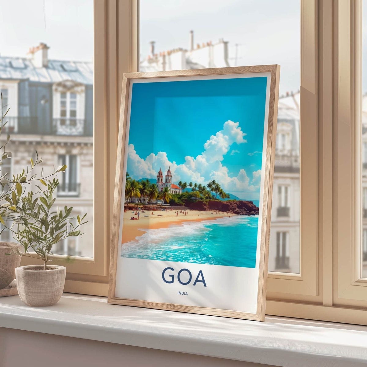 Goa Poster - India Framed Print - Goa Coastal Church Framed Decor