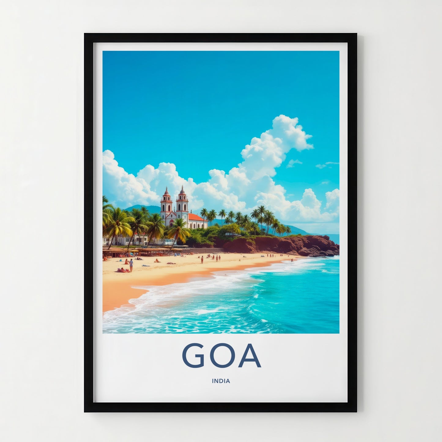 Goa Poster - India Framed Print - Goa Coastal Church Framed Decor