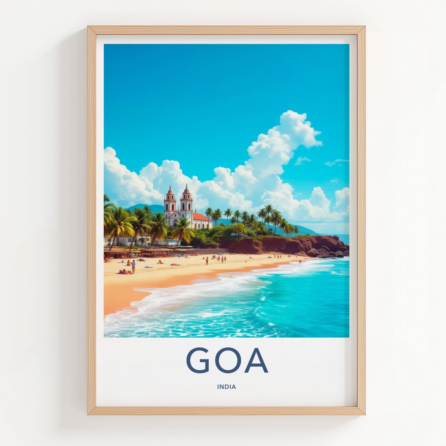 Goa Poster - India Framed Print - Goa Coastal Church Framed Decor