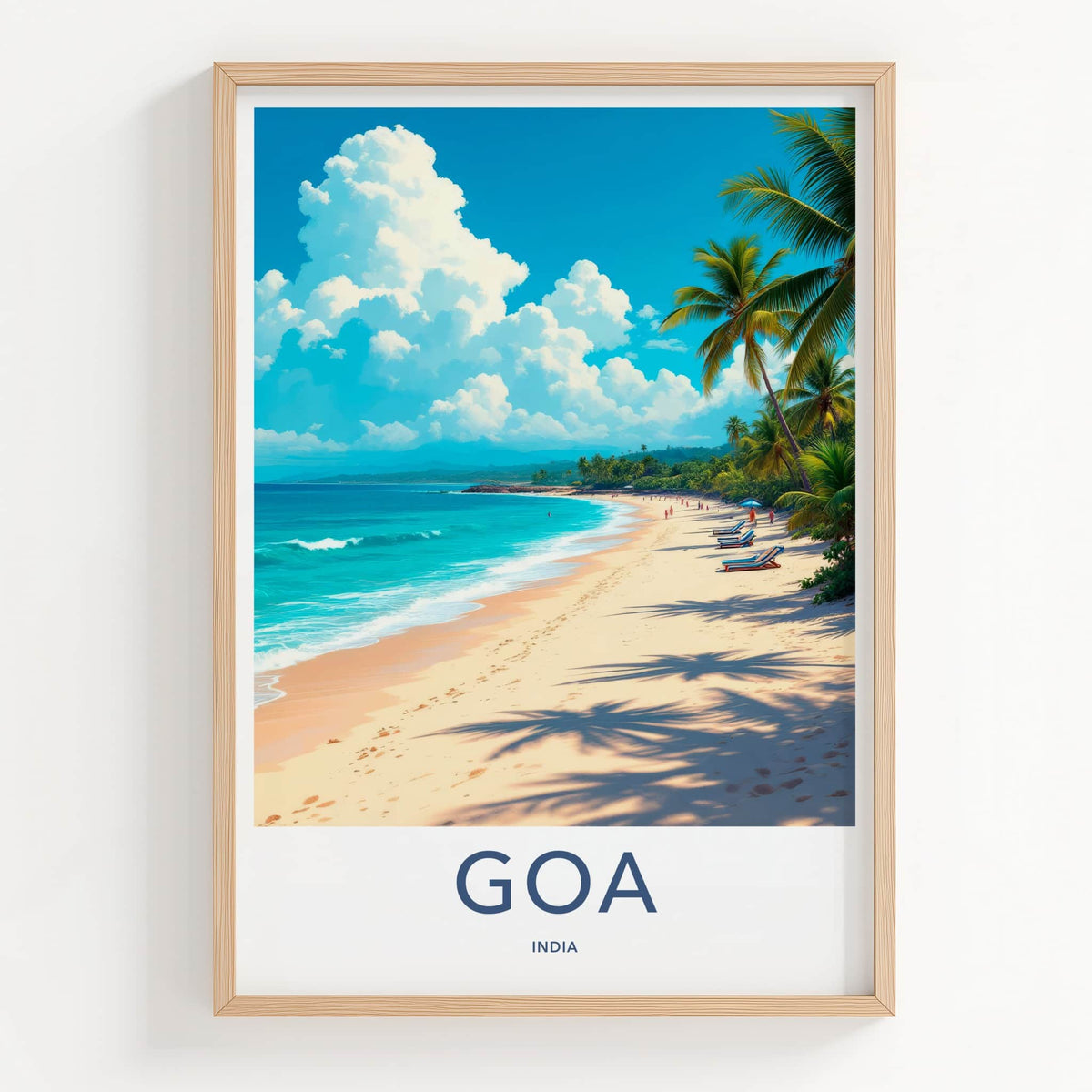 Goa Poster - India Travel Print - Goa Coastal Paradise Framed Decor
