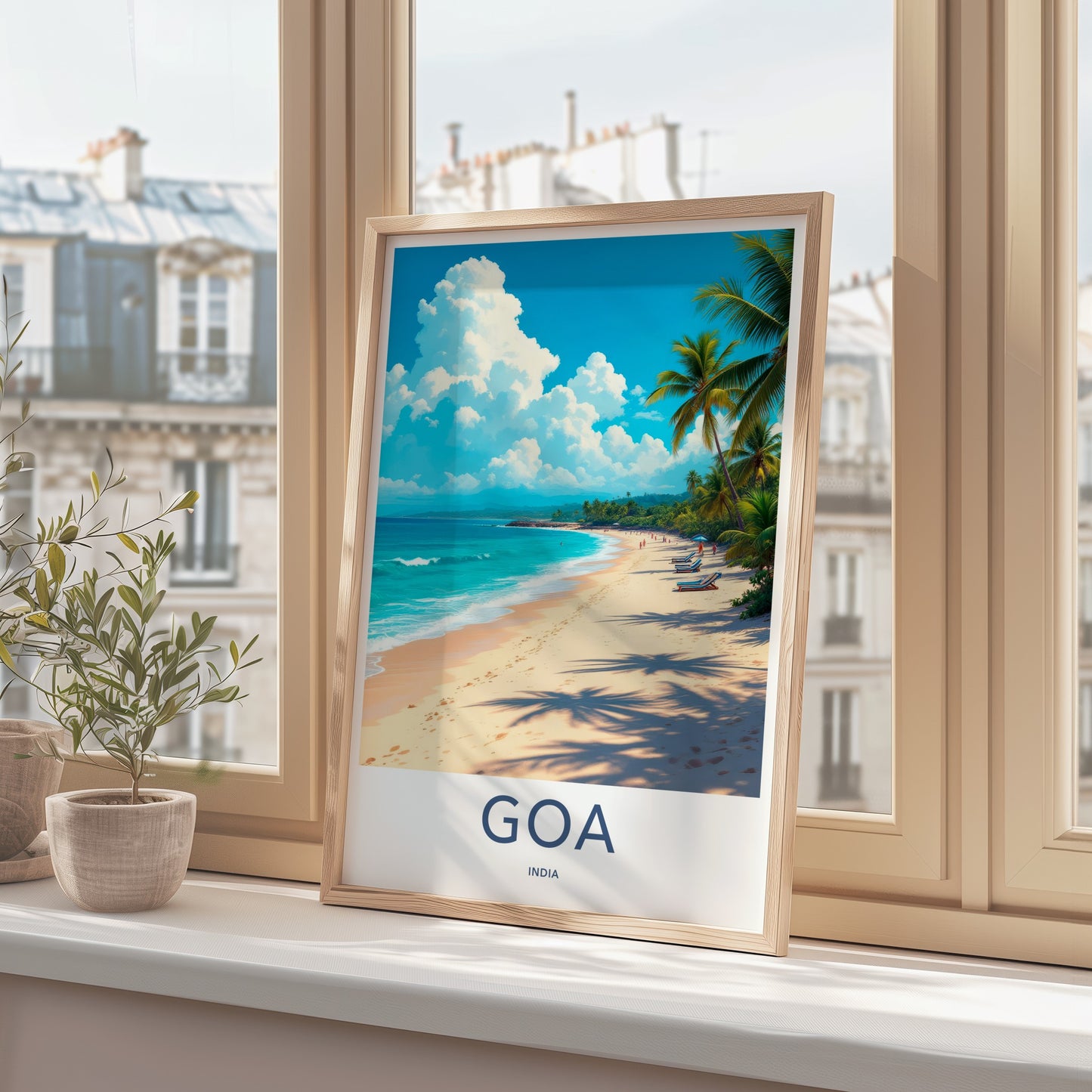 Goa Poster - India Travel Print - Goa Coastal Paradise Framed Decor