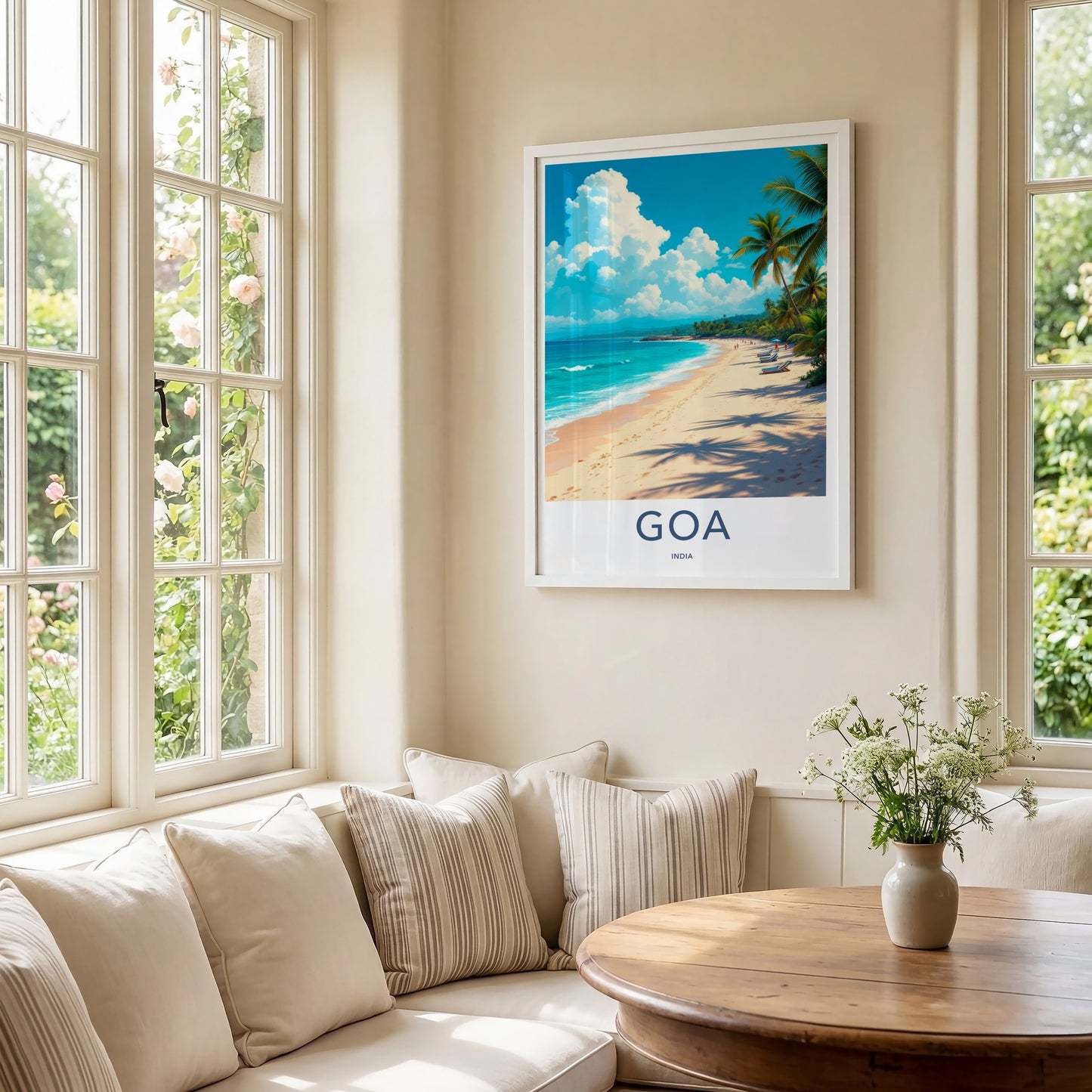 Goa Poster - India Travel Print - Goa Coastal Paradise Framed Decor