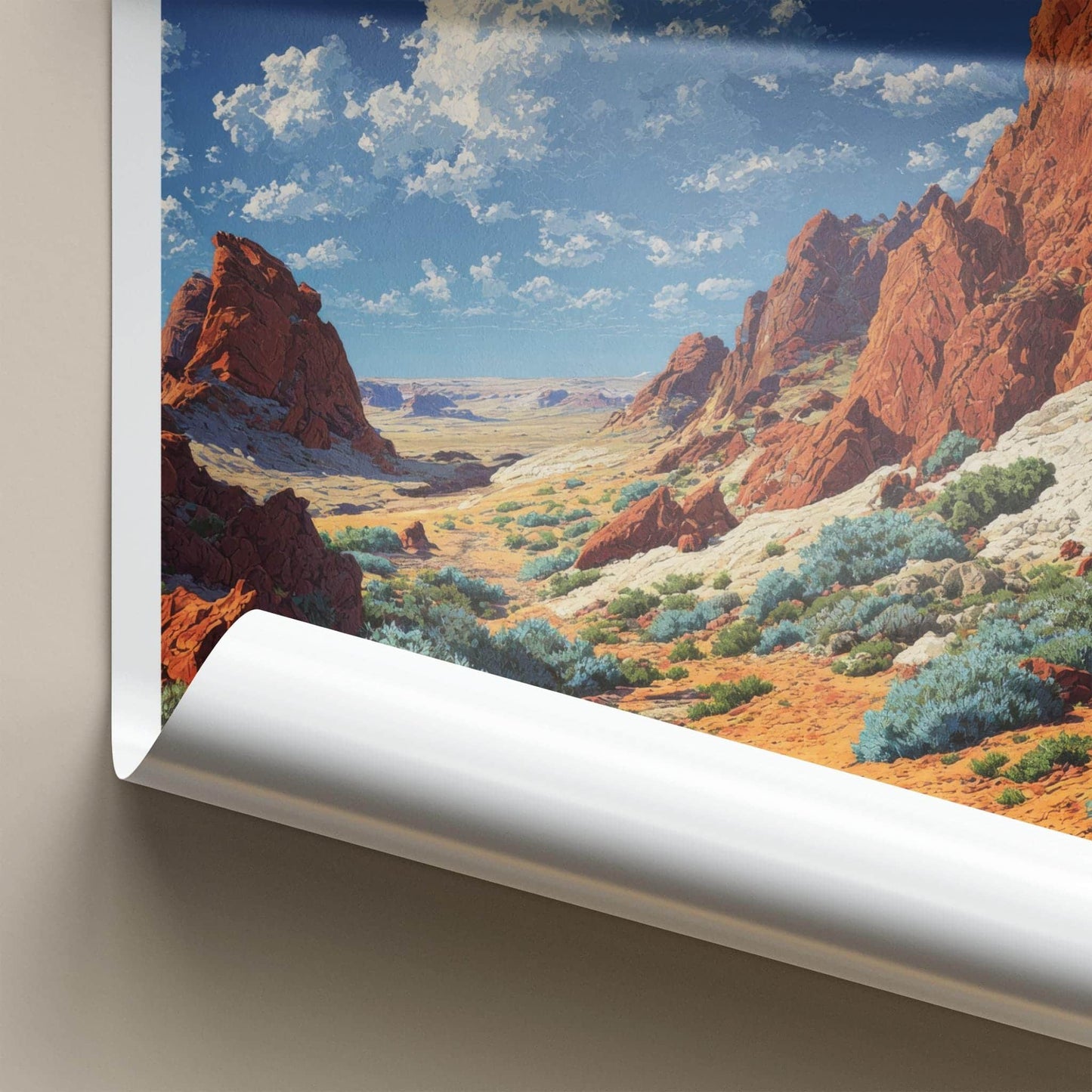 Gobi Desert Poster - Mongolia Travel Art - Red Rock Desert Home Decor
