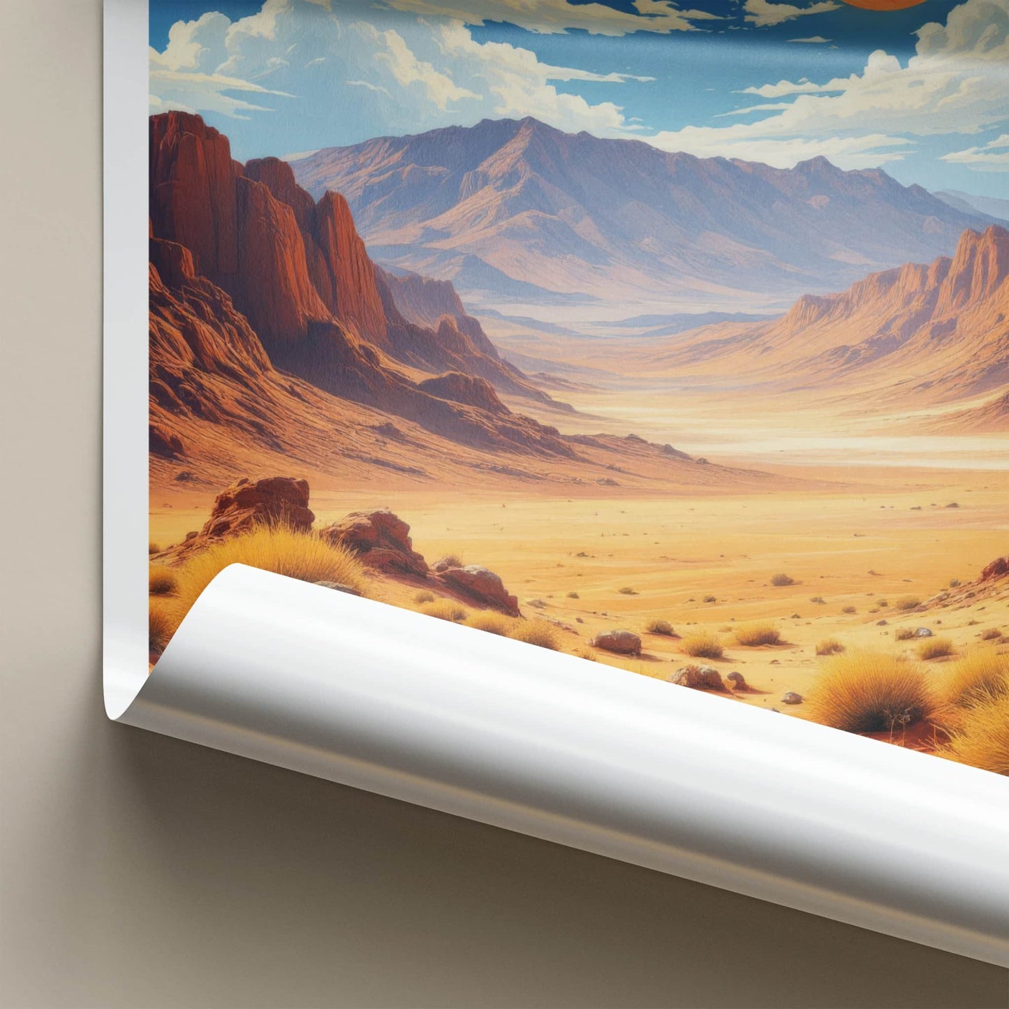 Gobi Desert Poster - Mongolia Travel Art - Vast Desert Vista Wall Decor