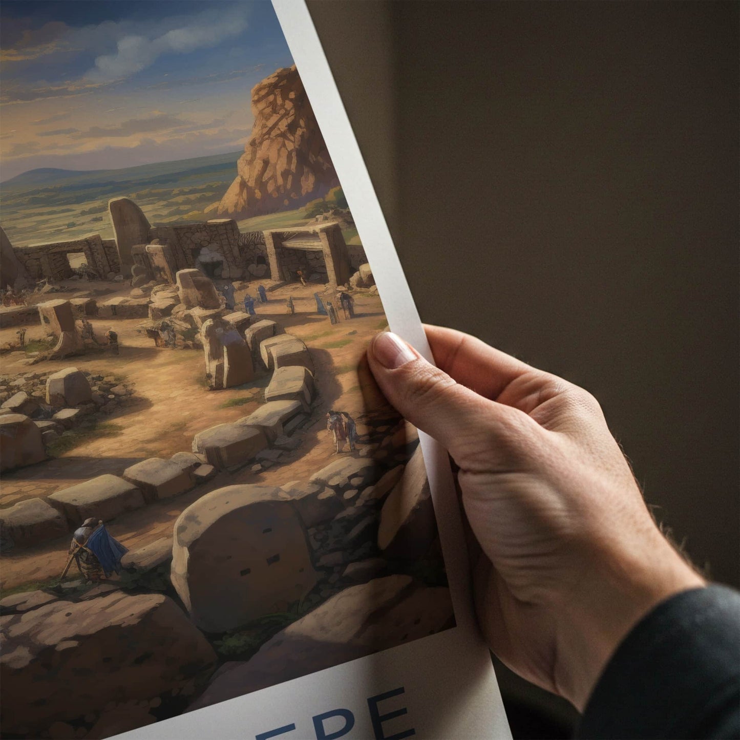 Goebekli Tepe Poster - Turkiye Travel Art - Ancient Site Sunset Home Decor