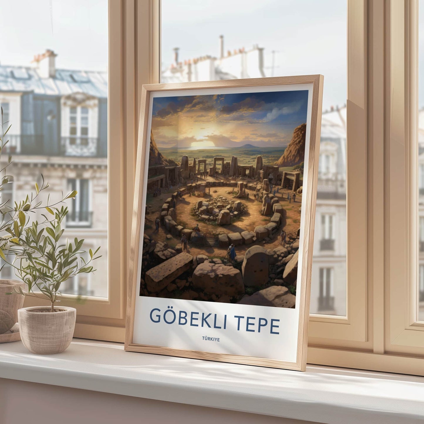 Goebekli Tepe Poster - Turkiye Travel Art - Ancient Site Sunset Home Decor