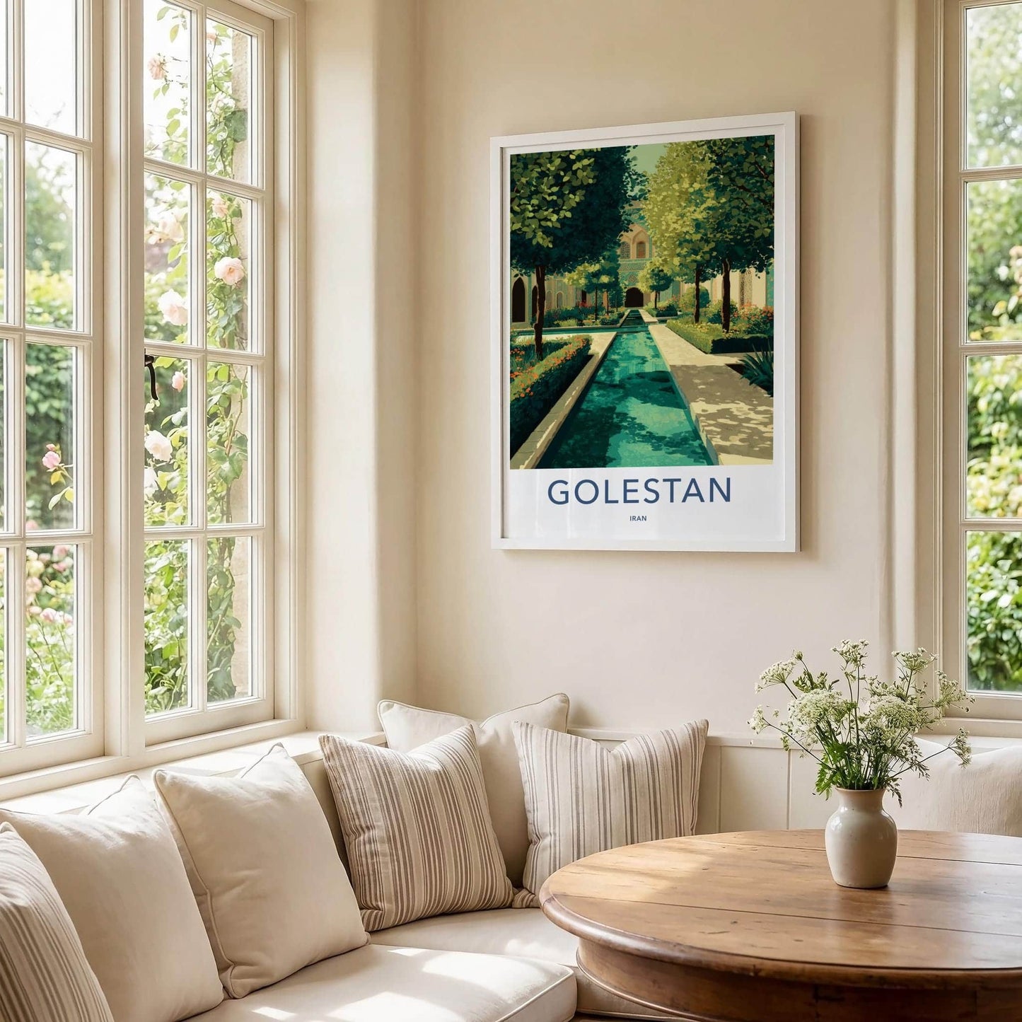 Golestan Poster - Iran Travel Art - Persian Garden Palace Home Decor