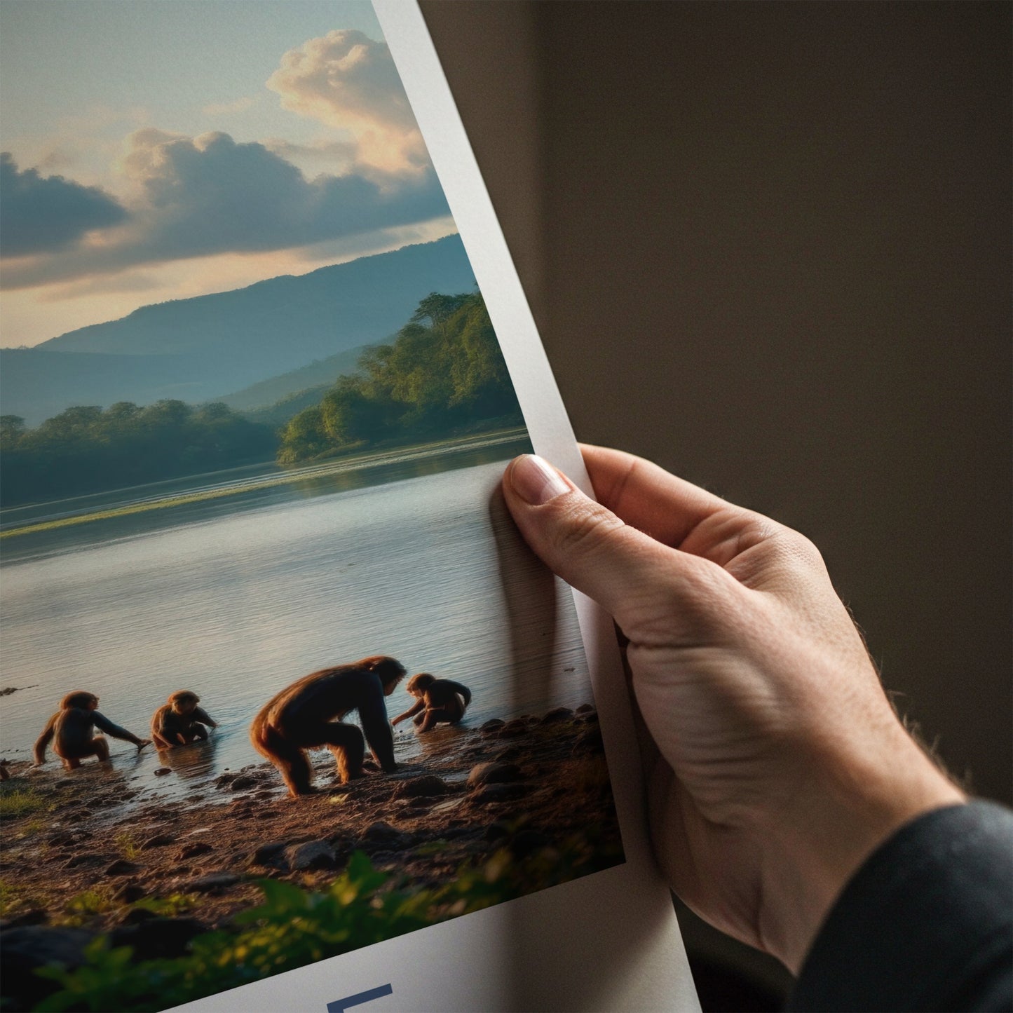 Gombe National Park Poster - Tanzania Wall Art - Chimpanzees Lake Shore Home Decor