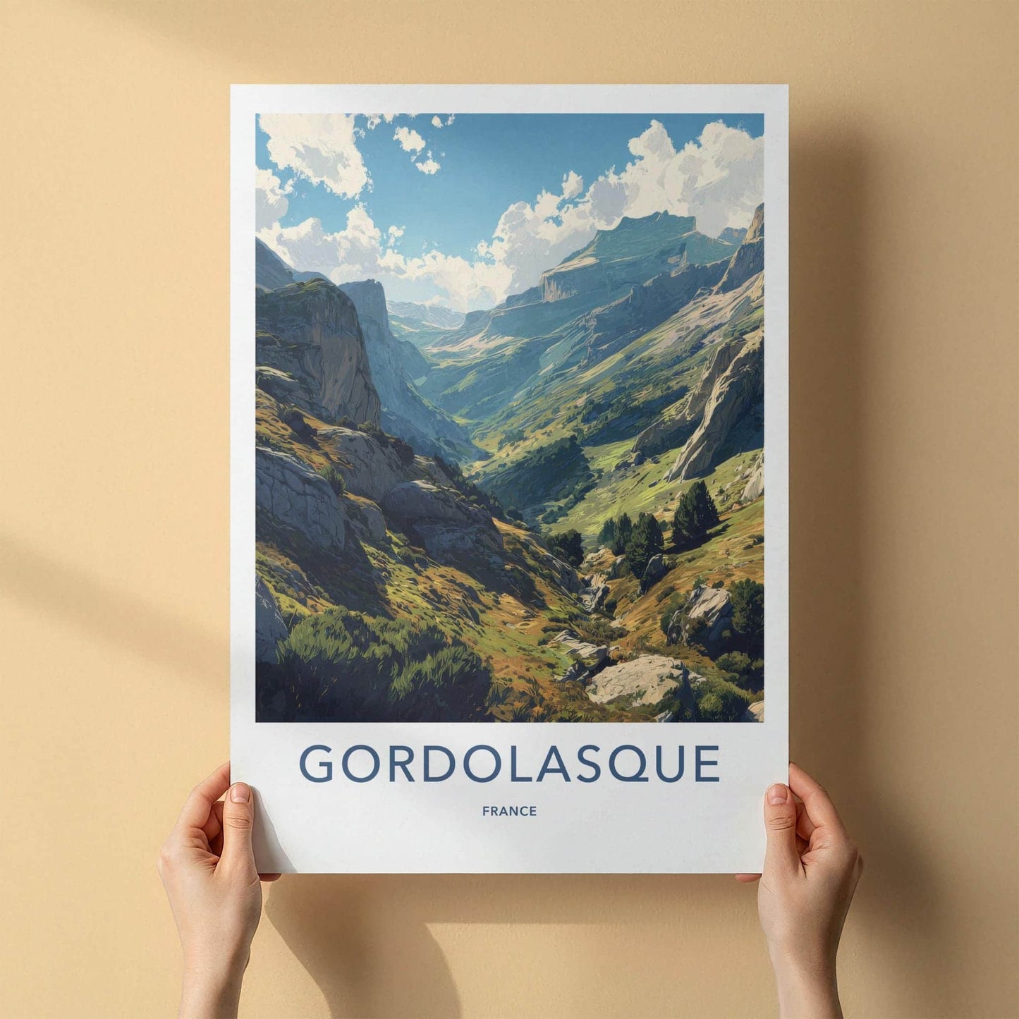 Gordolasque Poster - France Travel Print - Mountainous Valley Landscape Home Decor
