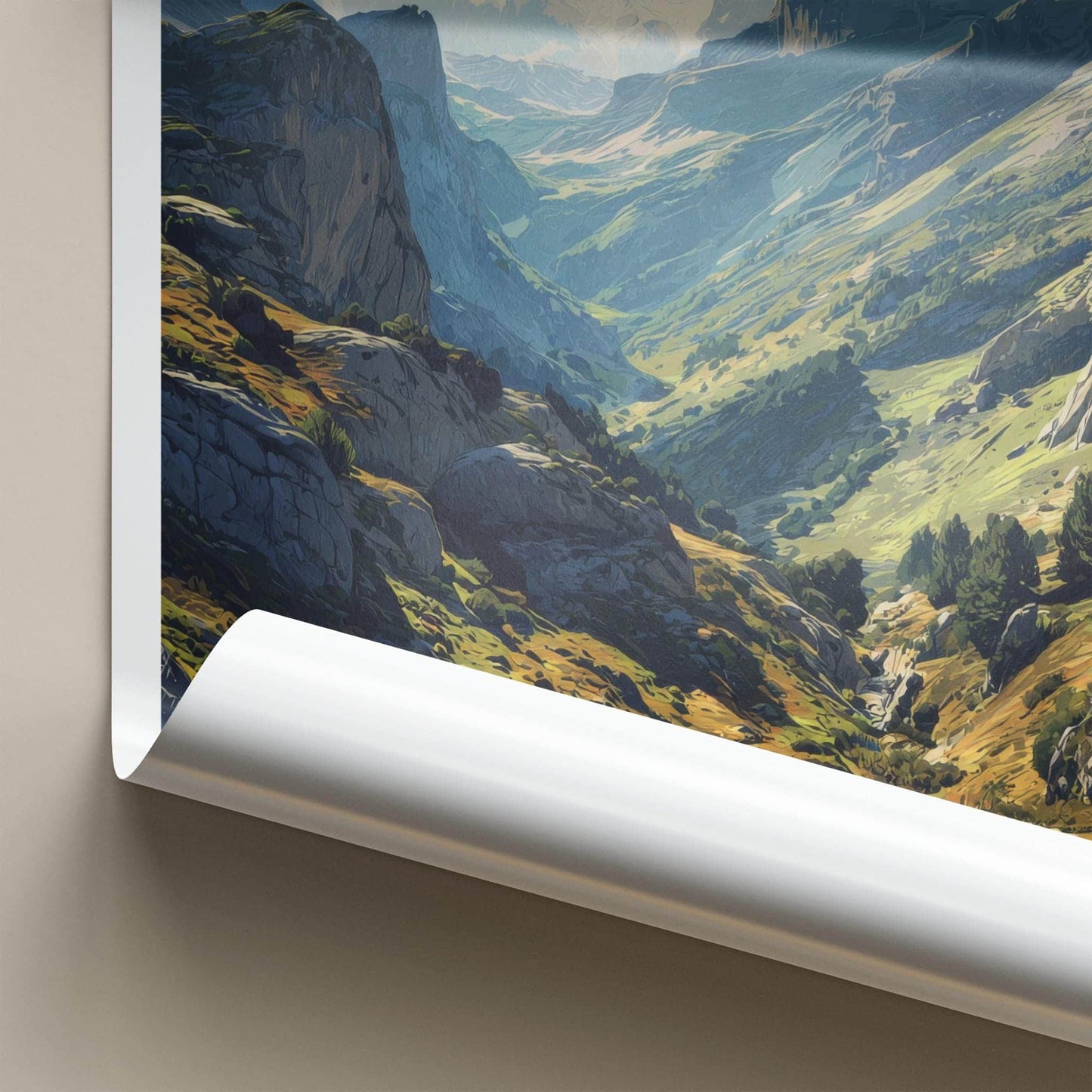 Gordolasque Poster - France Travel Print - Mountainous Valley Landscape Home Decor