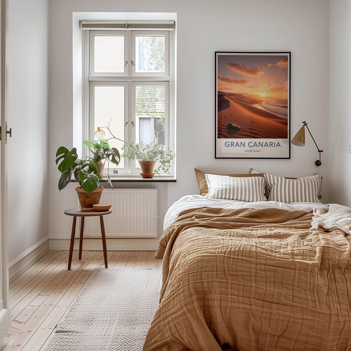Gran Canaria Poster - Spain Travel Art - Golden Coastal Sunset Wall Decor