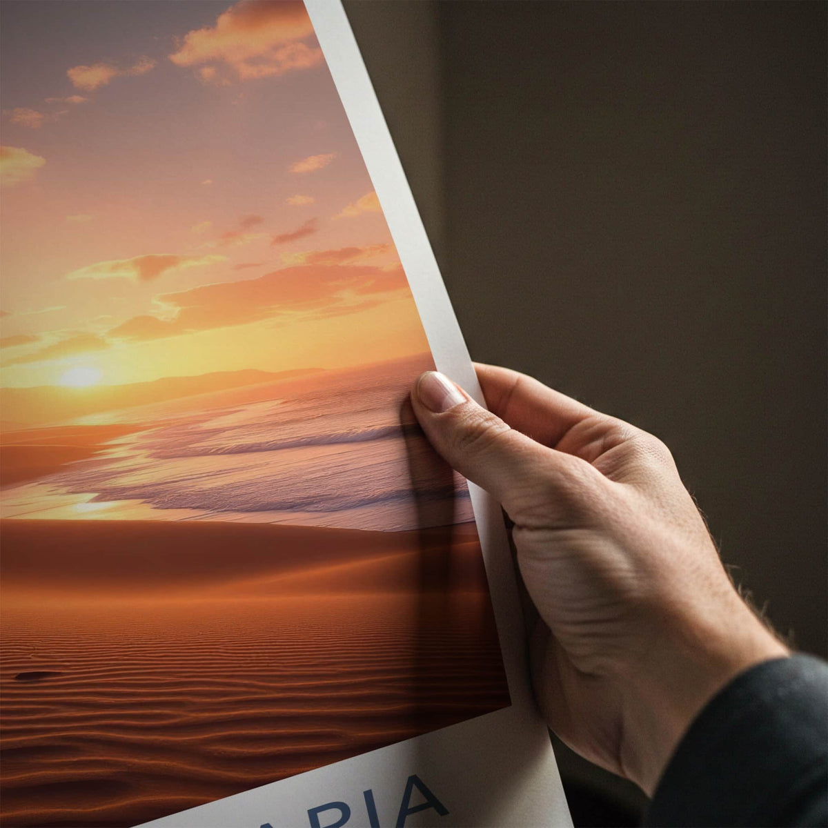 Gran Canaria Poster - Spain Travel Art - Golden Coastal Sunset Wall Decor