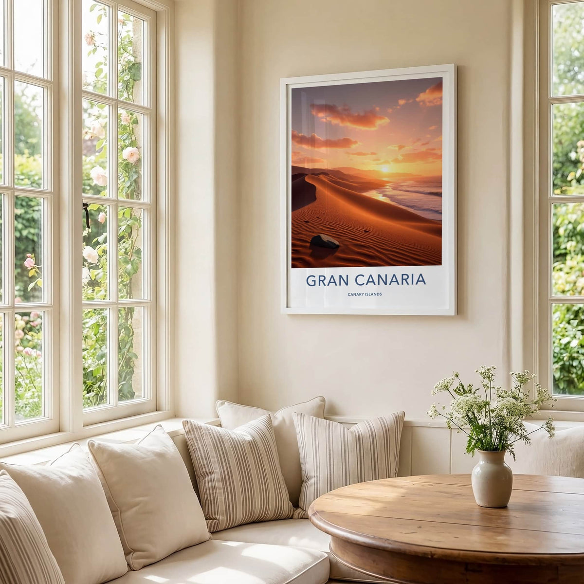 Gran Canaria Poster - Spain Travel Art - Golden Coastal Sunset Wall Decor