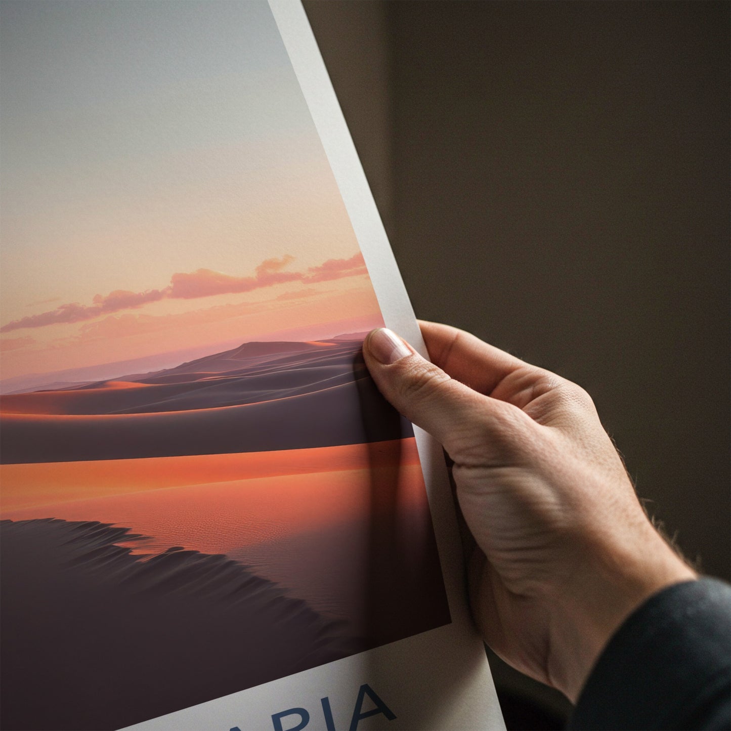 Gran Canaria Poster - Spain Travel Art - Orange Glowing Dunes Wall Decor
