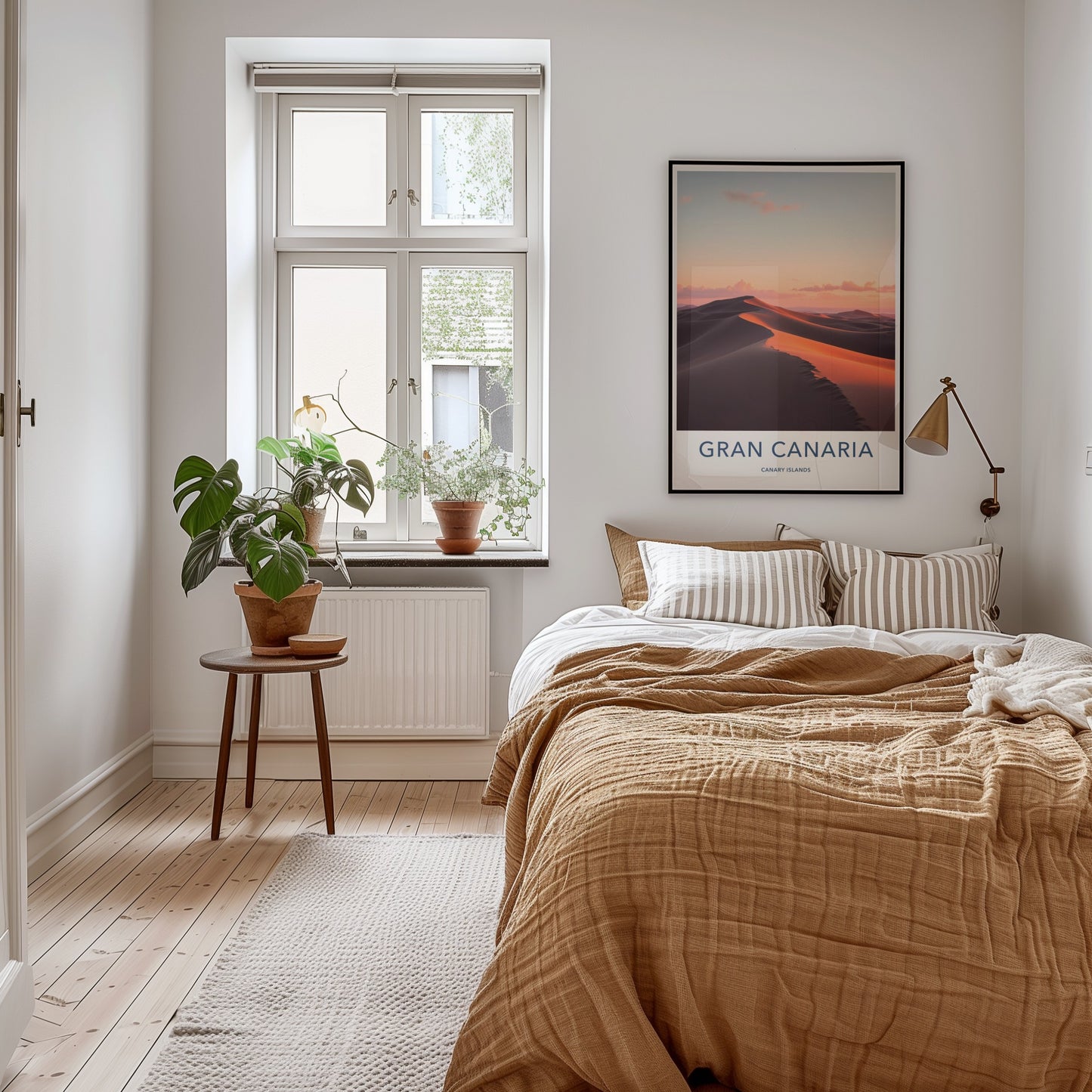 Gran Canaria Poster - Spain Travel Art - Orange Glowing Dunes Wall Decor